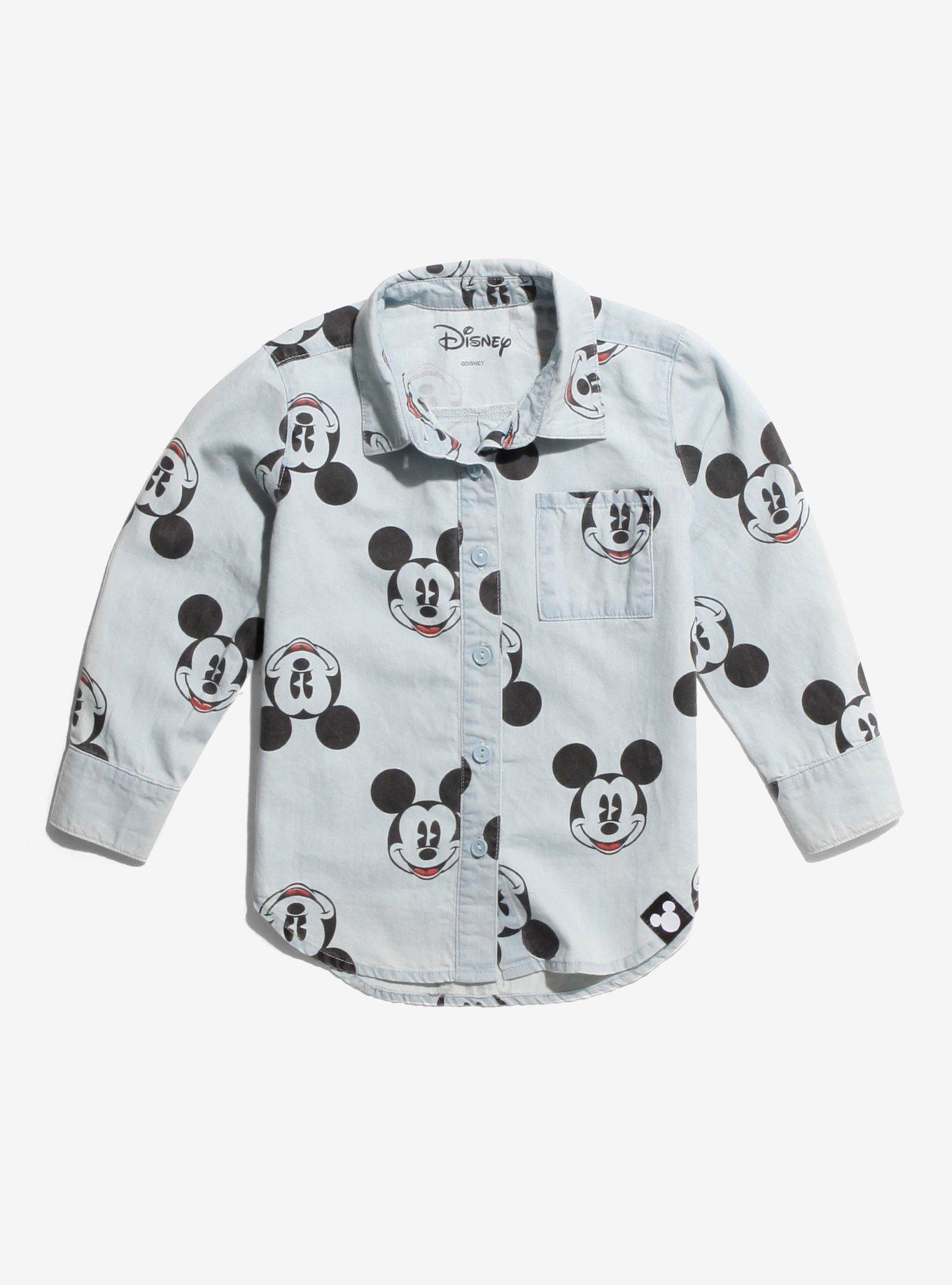Disney Mickey Mouse Allover Print Toddler Woven Button-Up | BoxLunch