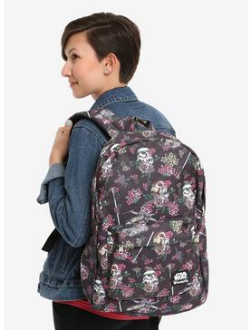 Plus Size Loungefly Star Wars Helmet And Ships Floral Backpack, , hi-res