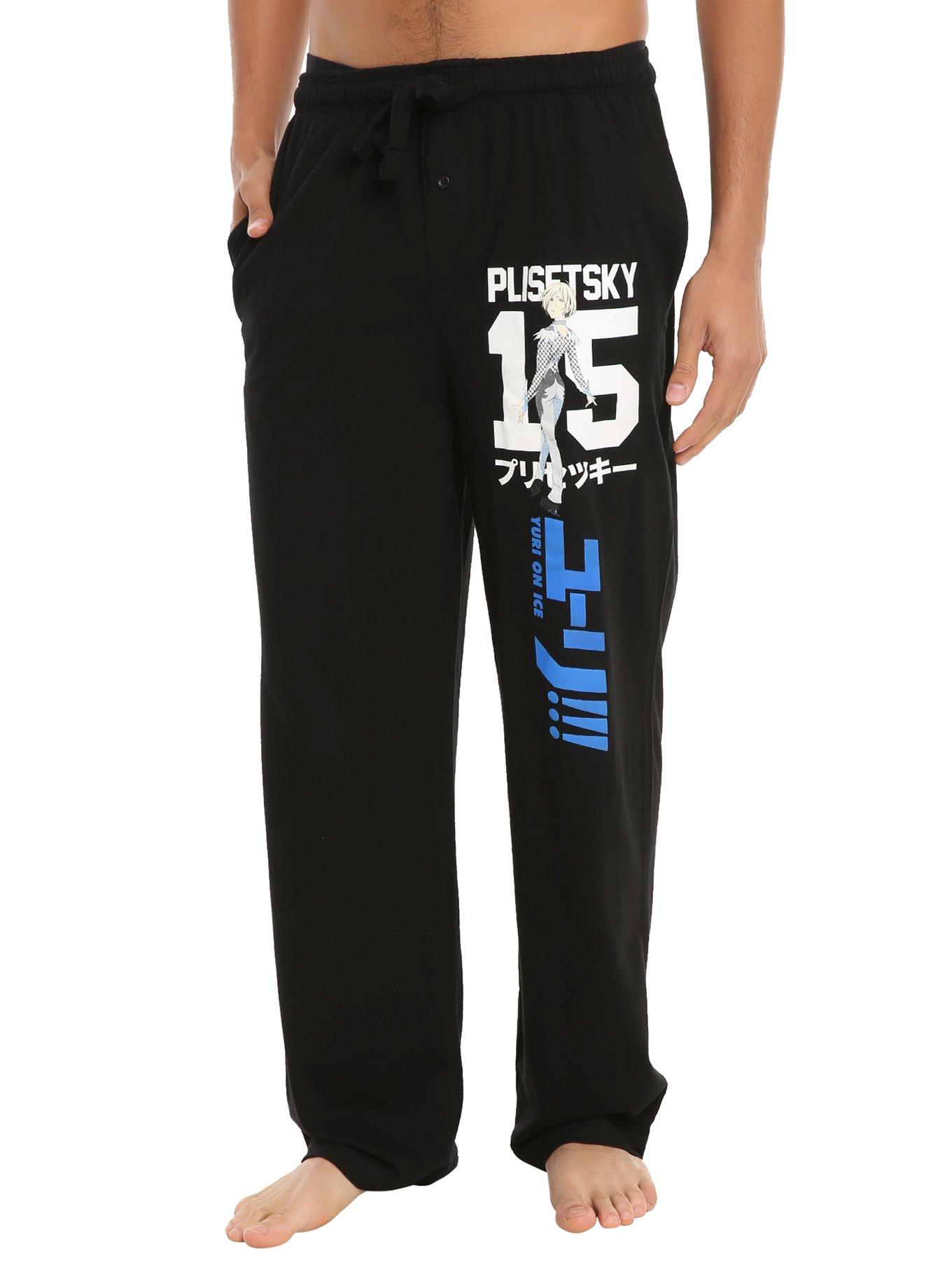 Yuri!!! On Ice Yuri Plisetsky 15 Guys Pajama Pants, BLACK, hi-res