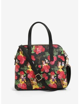 Plus Size Loungefly Disney Beauty And The Beast Belle Floral Satchel, , hi-res
