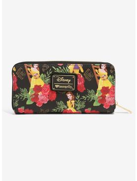 Plus Size Loungefly Disney Beauty And The Beast Belle Floral Zipper Wallet, , hi-res
