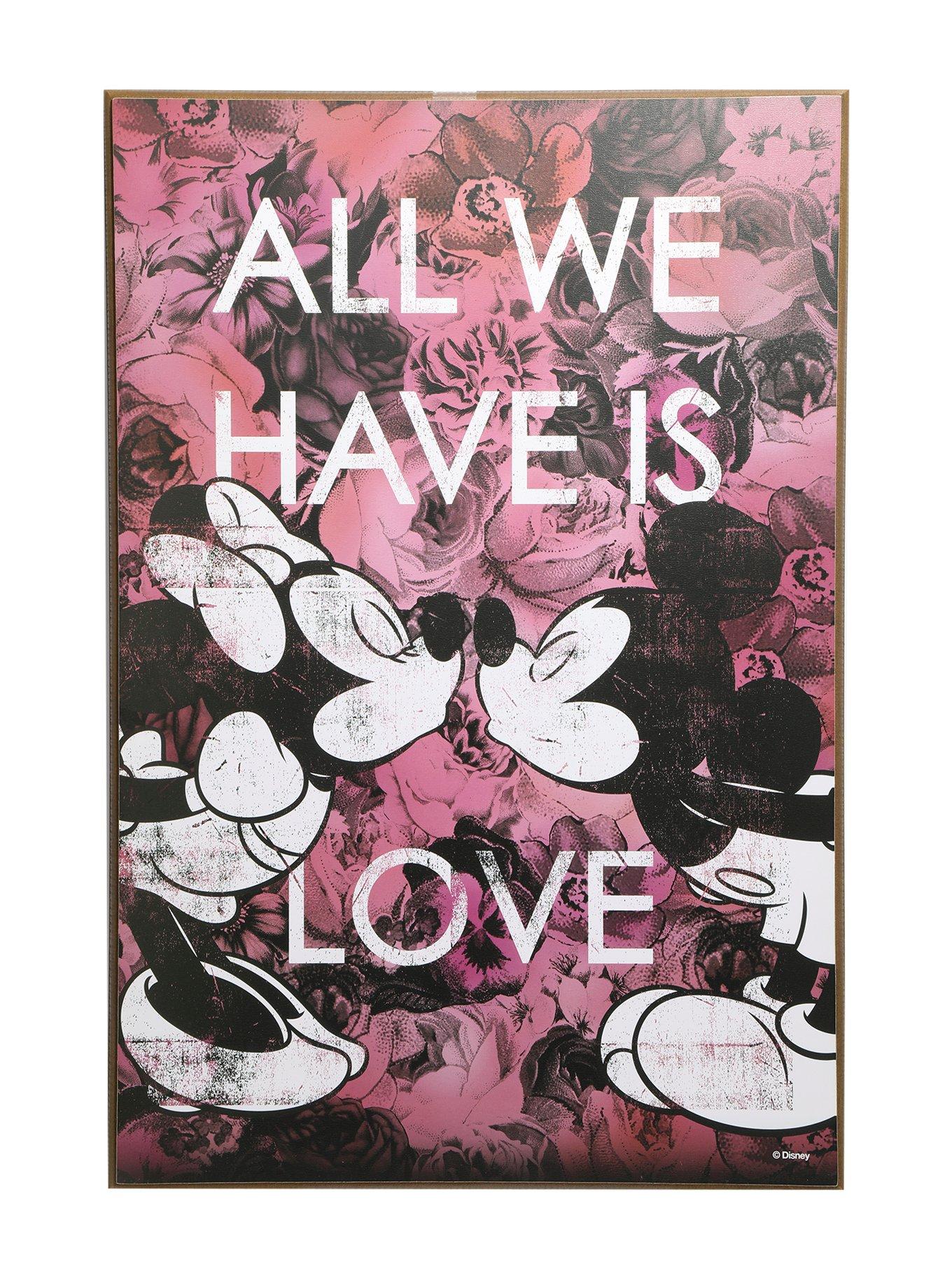 Disney Mickey Mouse & Minnie Mouse Wood Wall Art, , hi-res