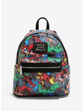 Loungefly Marvel Avengers Tossed Character Print Mini Backpack, , hi-res