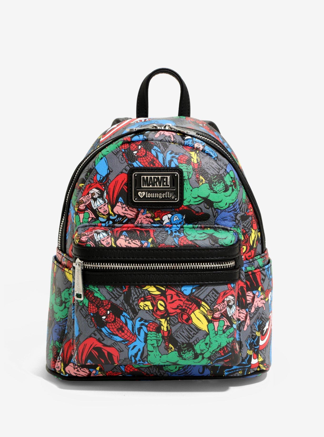 Loungefly Marvel Avengers Tossed Character Print Mini Backpack, , hi-res