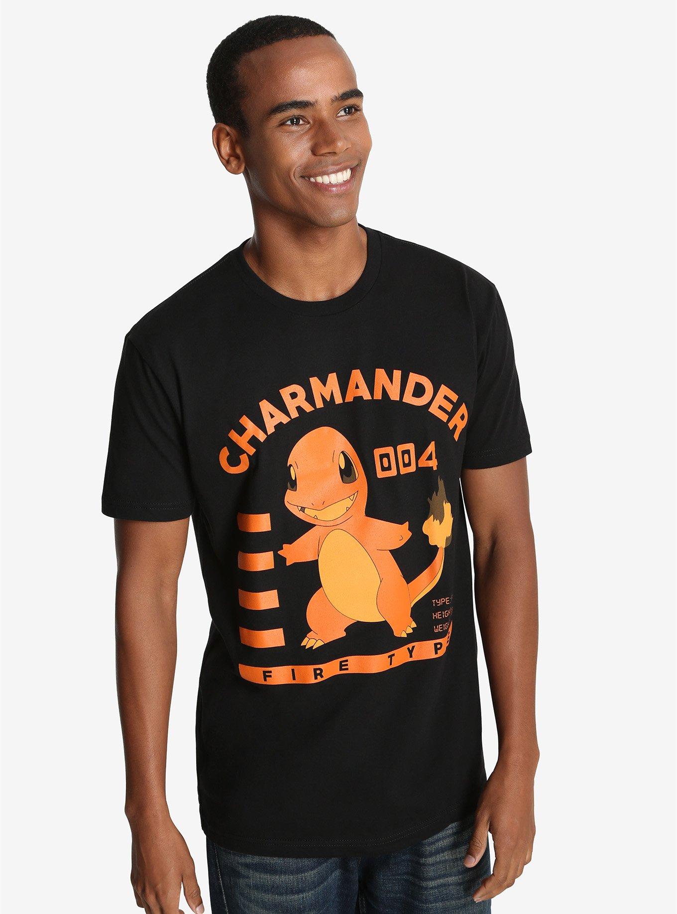 Pok&eacute;mon Charmander Pok&eacute;dex T-Shirt, BLACK, hi-res