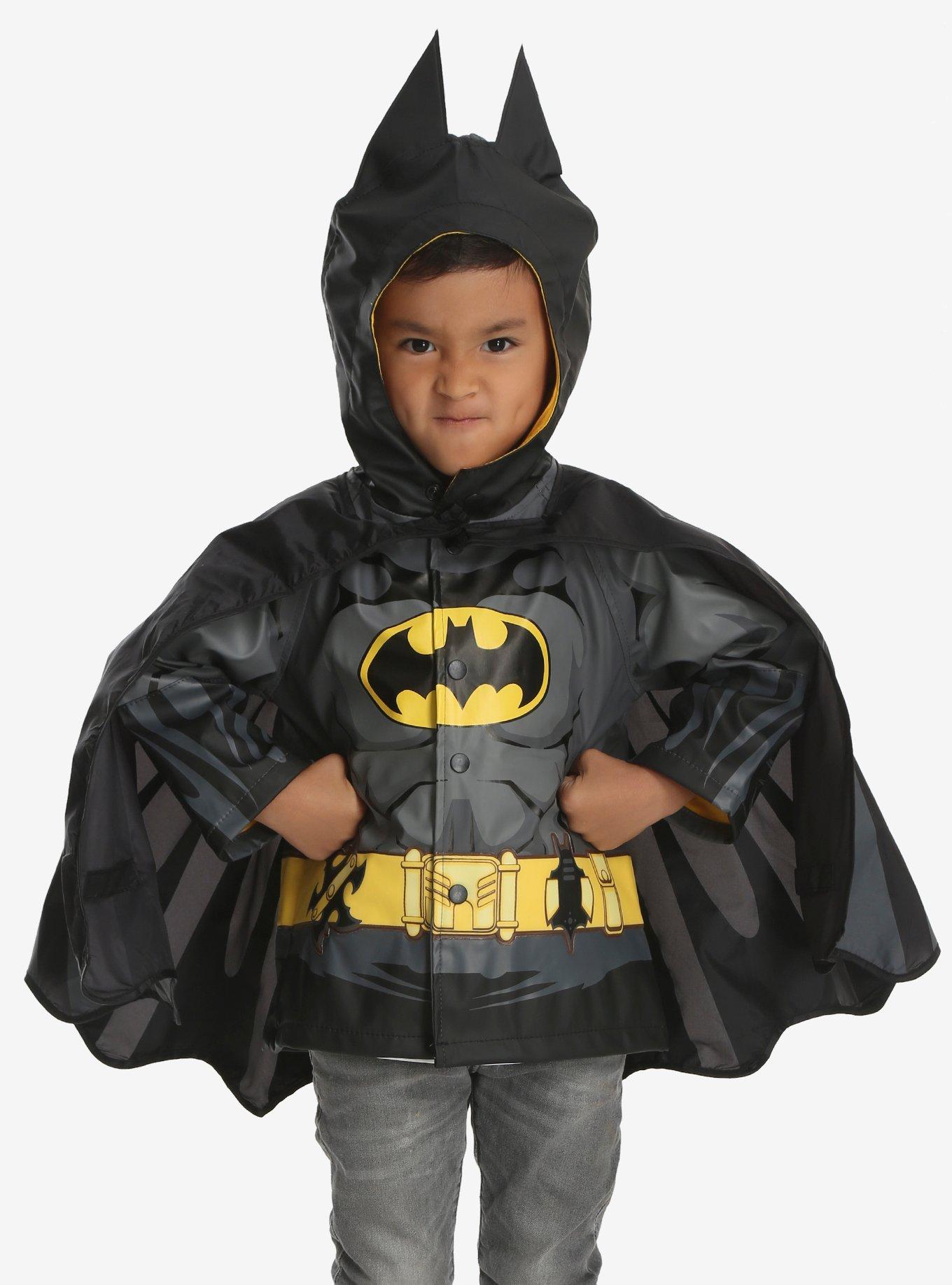DC Comics Batman Toddler Cape & Raincoat, BLACK, hi-res