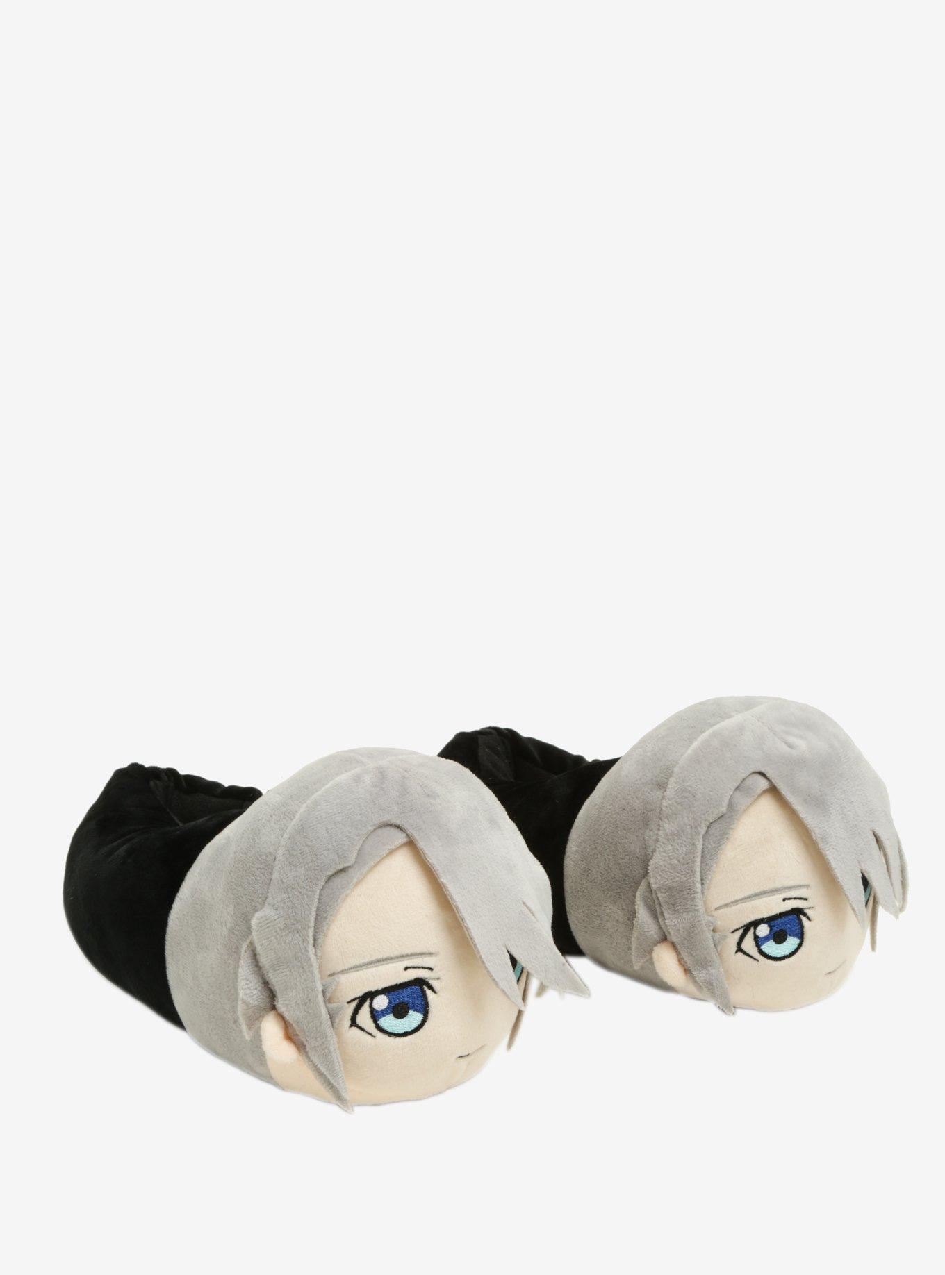 Yuri!!! On ICE Victor Nikiforov Plush Slippers, BLACK, hi-res