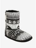 The Nightmare Before Christmas Fair Isle Slipper Boots, BLACK, hi-res