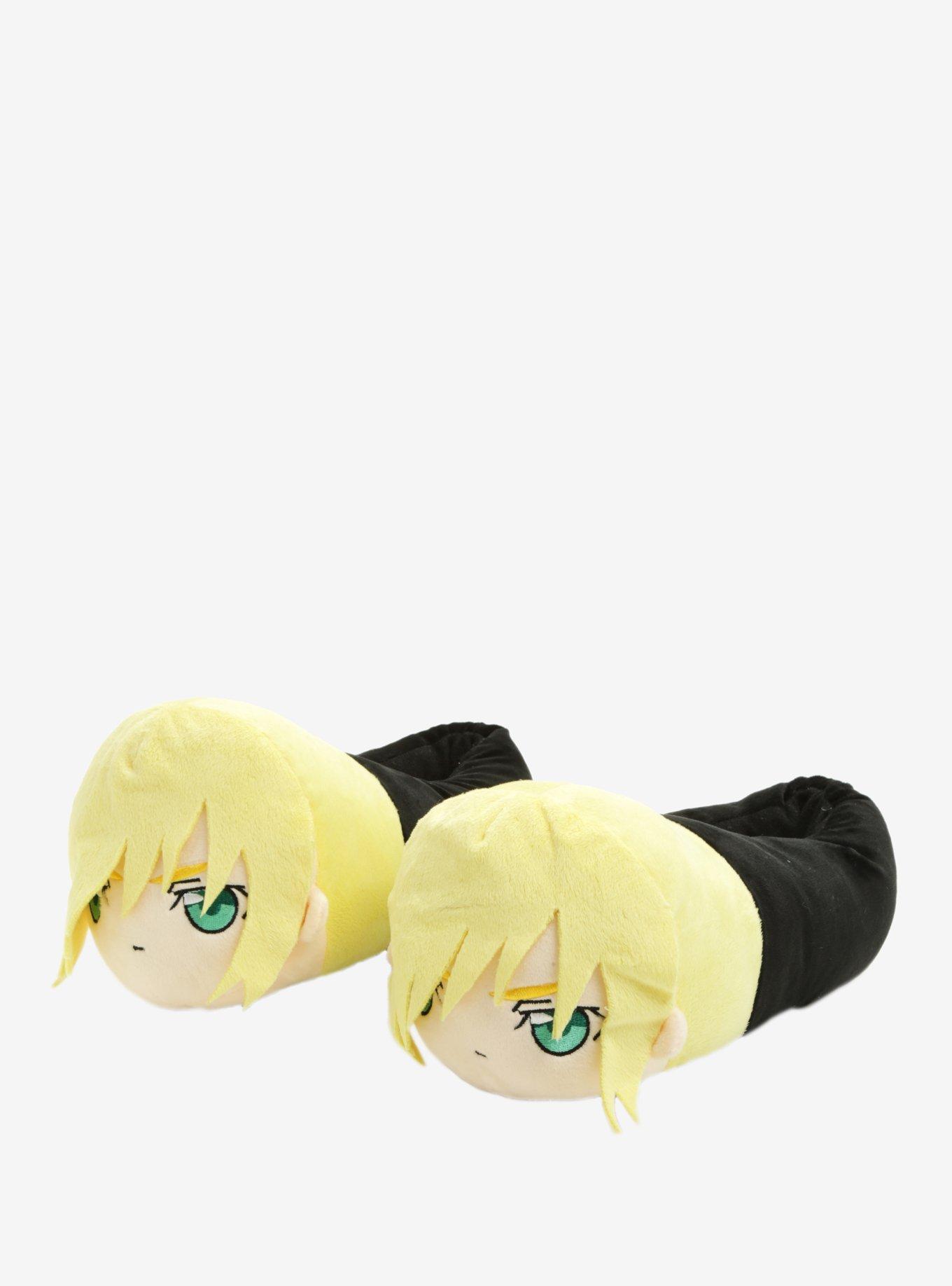 Yuri!!! On ICE Yuri Plisetksy Plush Slippers, BLACK, hi-res