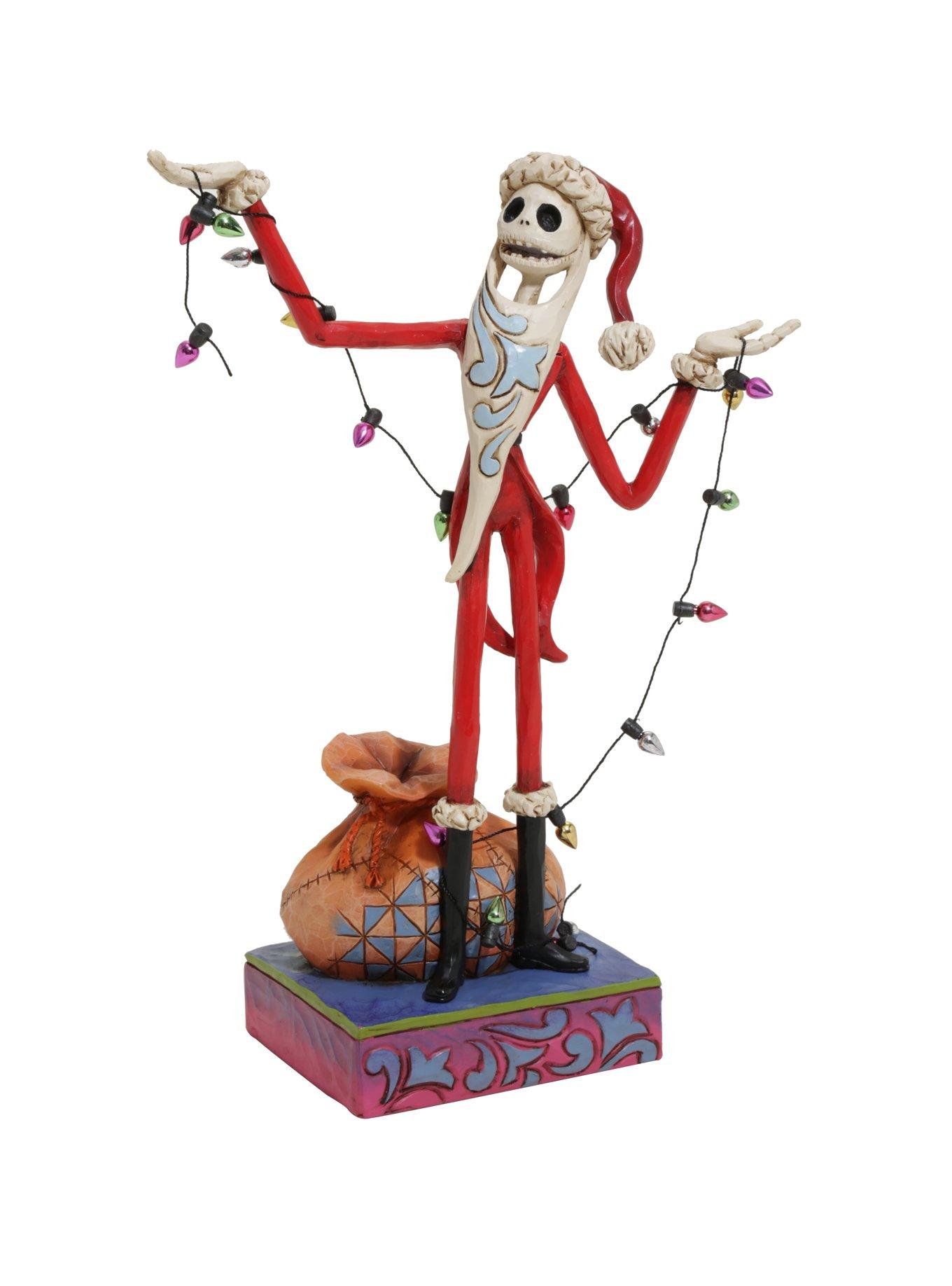 The Nightmare Before Christmas Santa Jack With Christmas Lights Resin Figurine