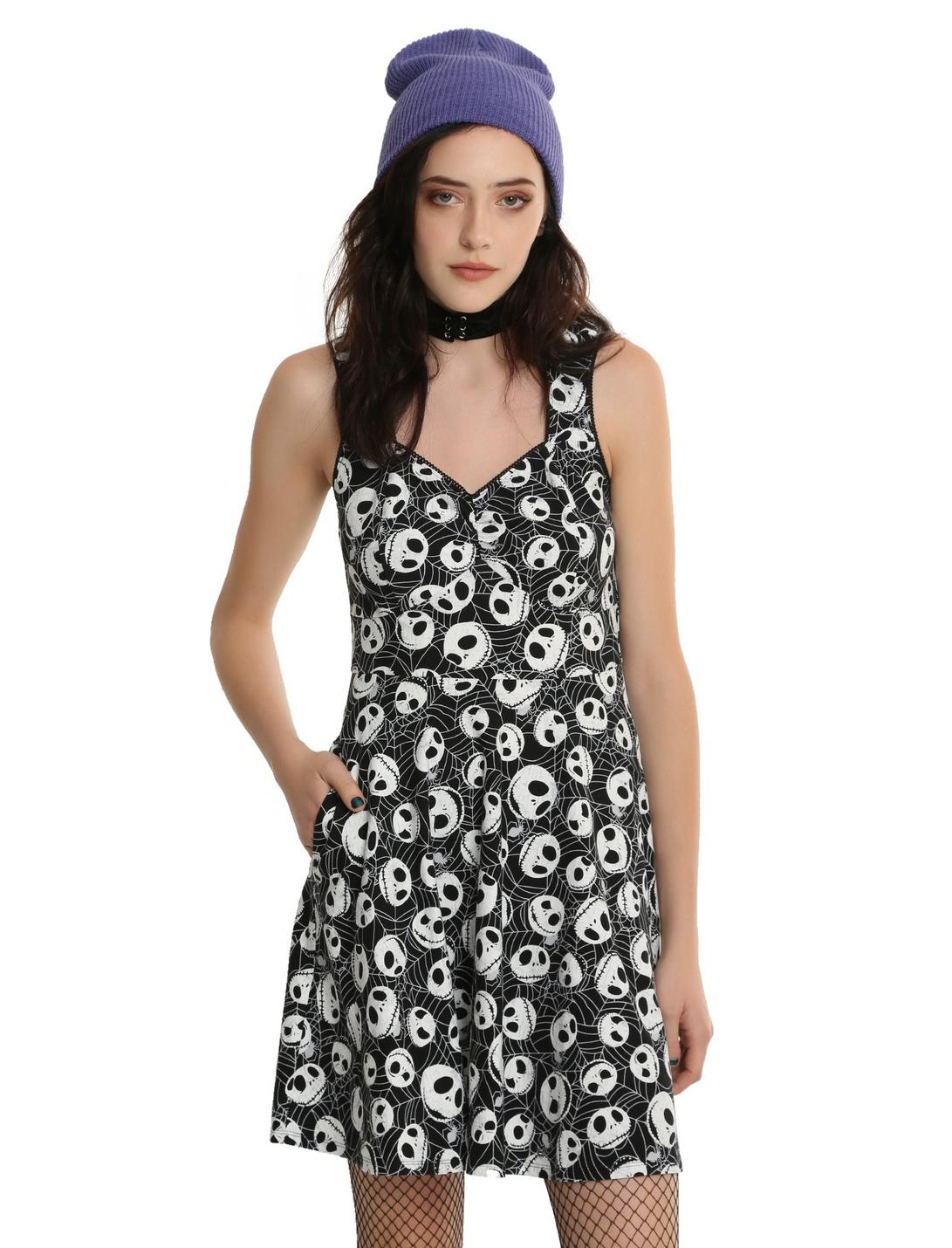 The Nightmare Before Christmas Jack Toss Dress, WHITE, hi-res