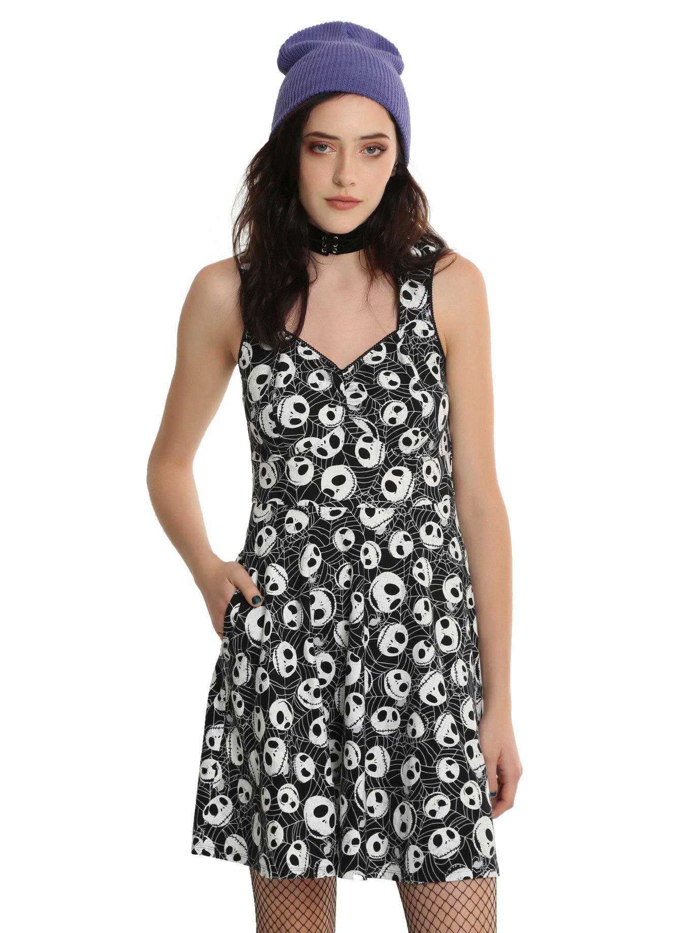 The Nightmare Before Christmas Jack Toss Dress, WHITE, hi-res