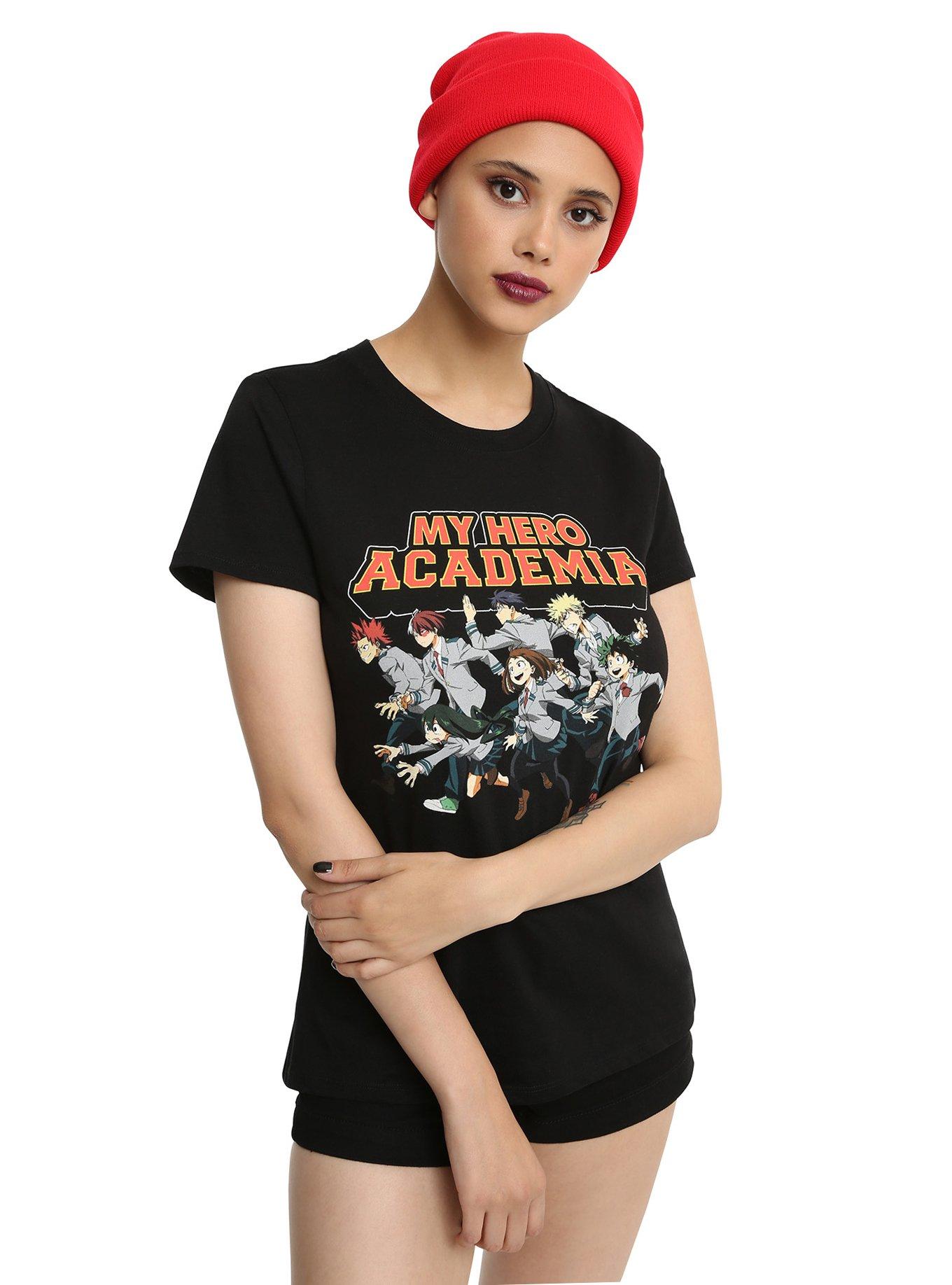 My Hero Academia Run Girls T-Shirt, BLACK, hi-res