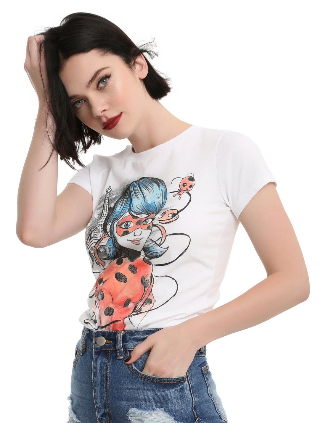 Miraculous: Tales of Ladybug & Cat Noir Eiffel Tower Girls T-Shirt, WHITE, hi-res