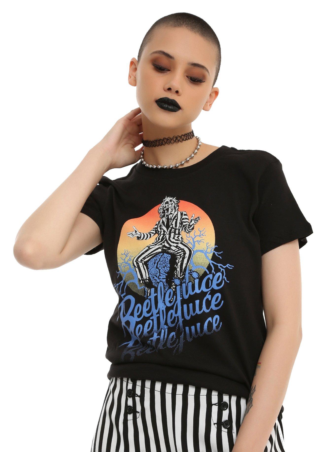 Beetlejuice Moonlight Graveyard Girls T-Shirt, BLACK, hi-res
