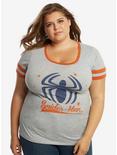 Marvel Spider-Man Retro Athletic T-Shirt Plus Size, HEATHER GREY, hi-res
