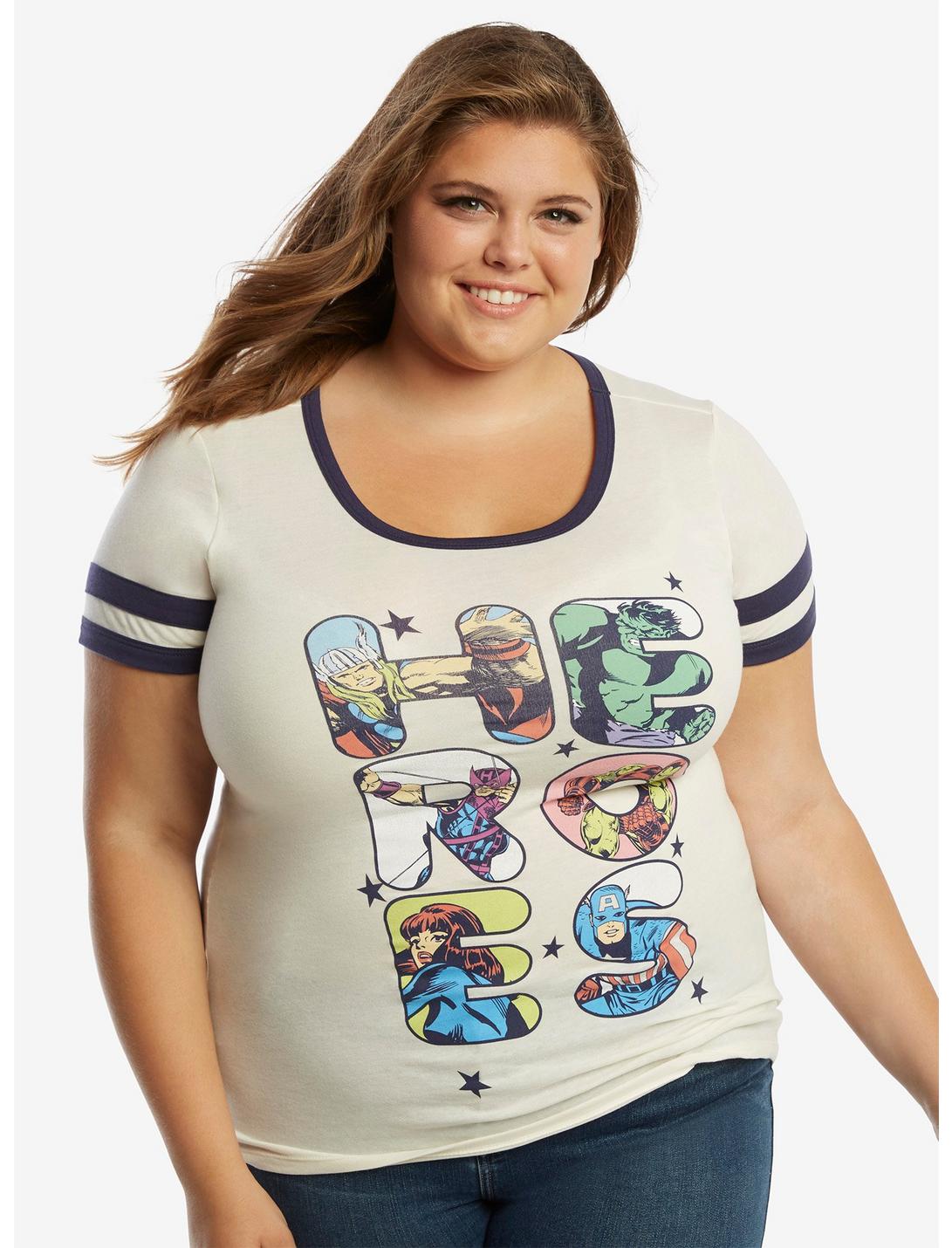 Marvel Heroes Athletic T-Shirt Plus Size, MULTI, hi-res