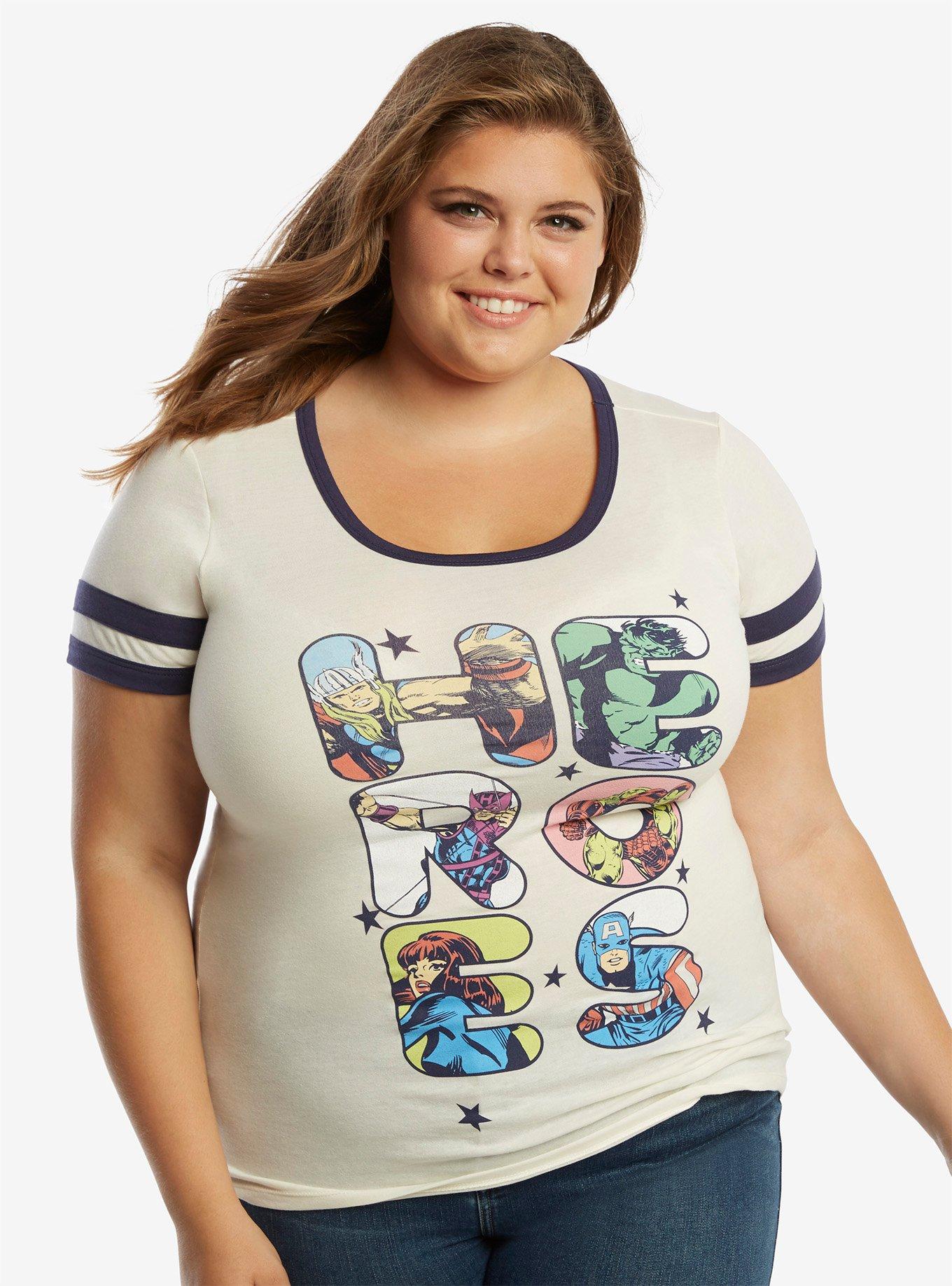 Marvel Heroes Athletic T-Shirt Plus Size, MULTI, hi-res