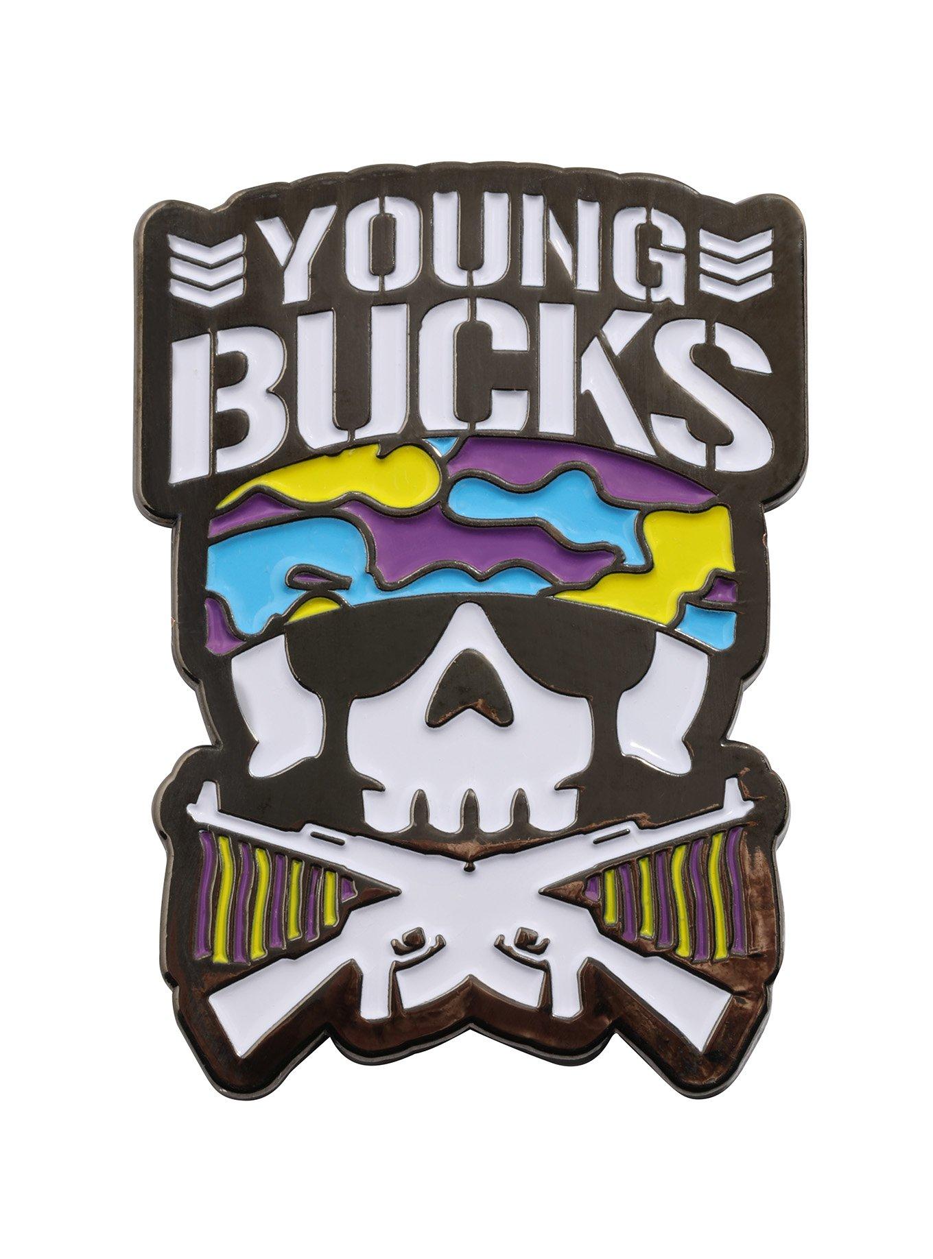 New Japan Pro-Wrestling Bullet Club Young Bucks Enamel Pin, , hi-res