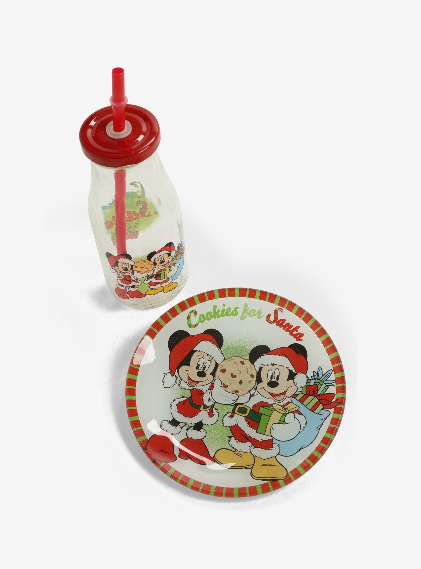 Disney Mickey & Minnie Santa Milk & Cookies Set, , hi-res