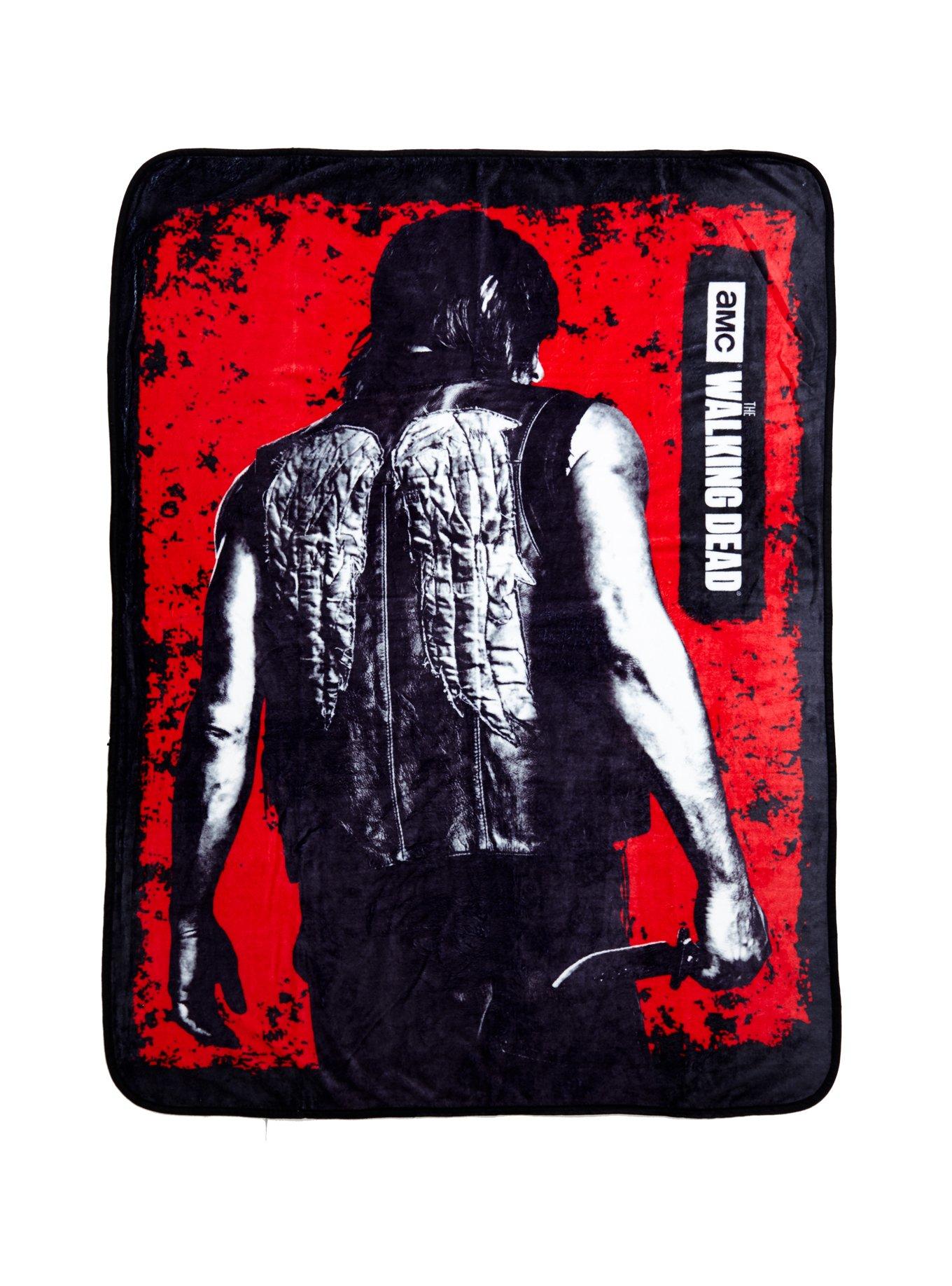 The Walking Dead Daryl Fleece Throw Blanket Hot Topic
