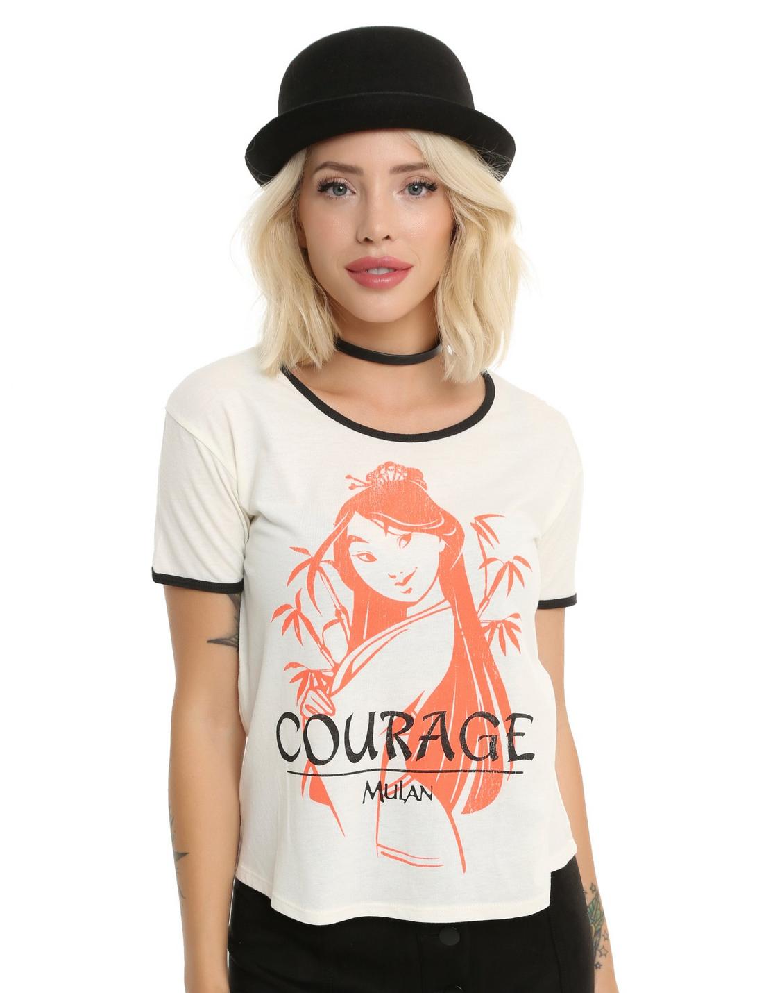 Disney Mulan Courage Ringer Hi-Low Girls T-Shirt, WHITE, hi-res