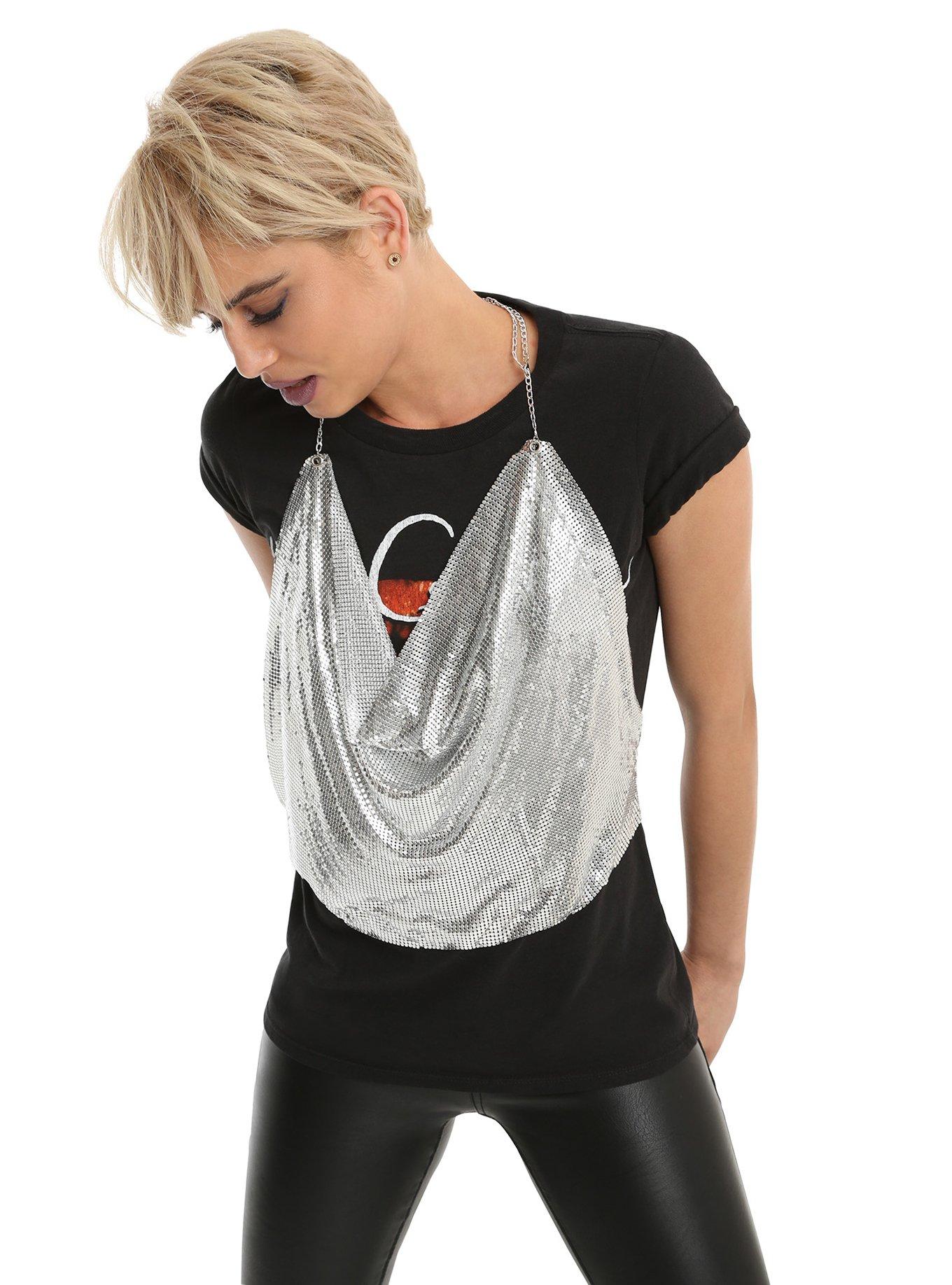 Silver Halter Neck Girls Top, SILVER, hi-res