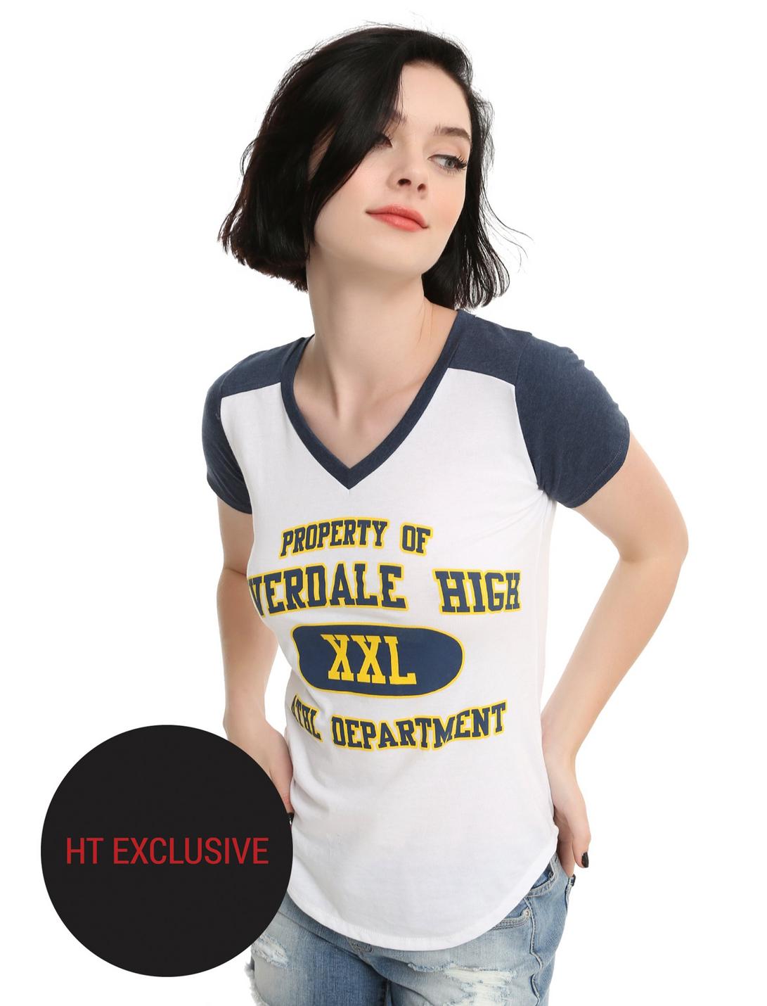 Riverdale High School Girls Athletic T-Shirt Hot Topic Exclusive, WHITE, hi-res