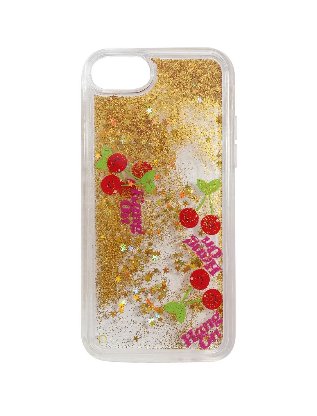 Hang On Cherry Glitter iPhone 7 Case, , hi-res