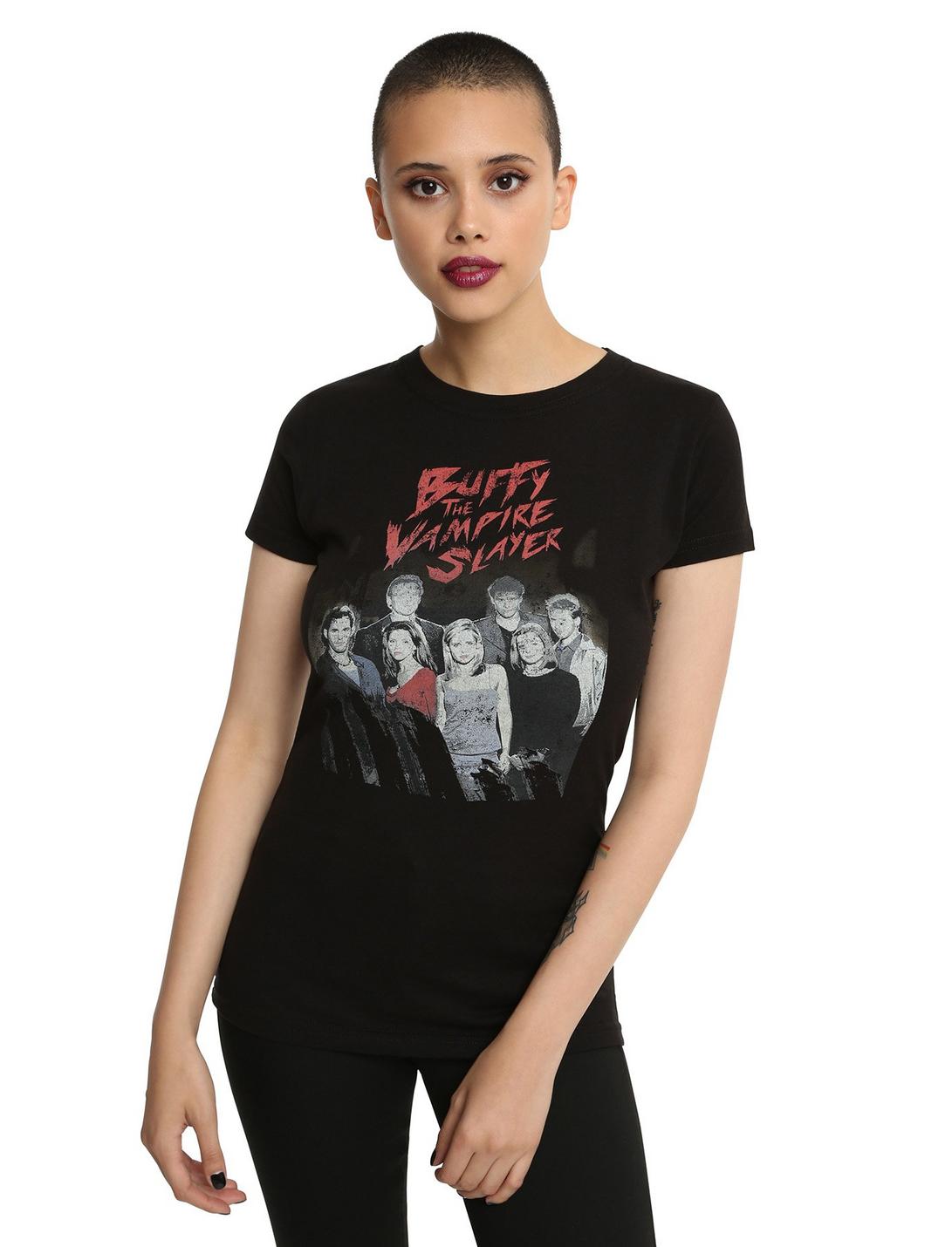 Buffy The Vampire Slayer Cast Girls T-Shirt, BLACK, hi-res