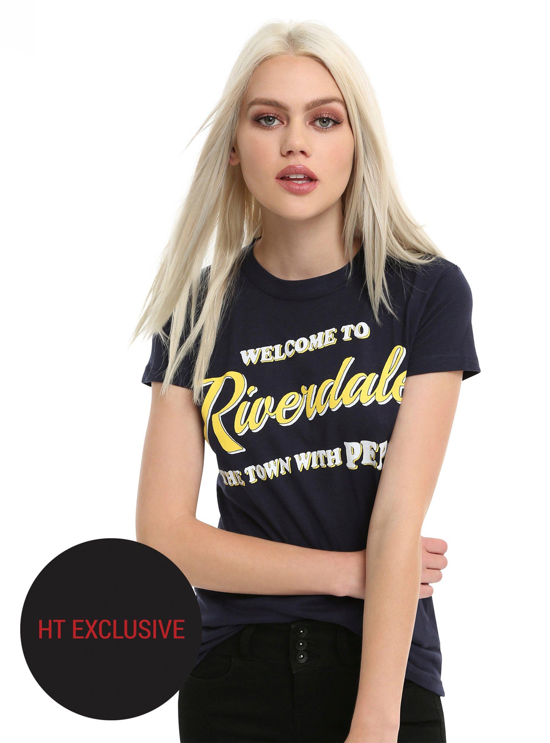 Riverdale Town With Pep Girls T-Shirt Hot Topic Exclusive, NAVY, hi-res