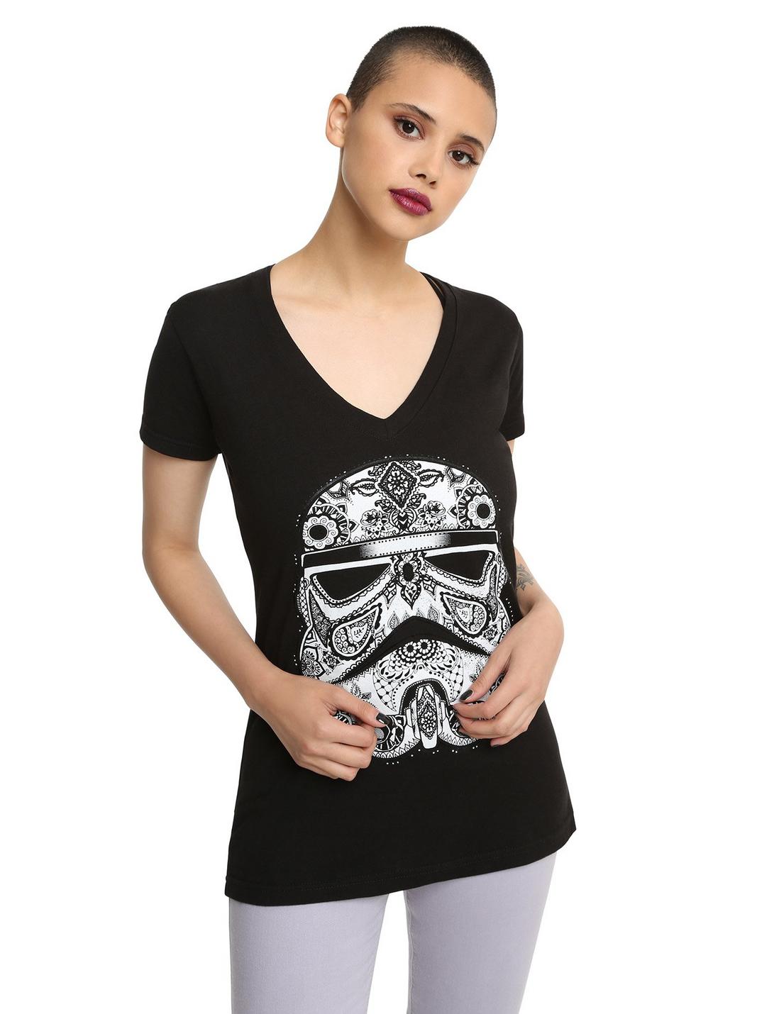 Star Wars Paisley Stormtrooper Girls T-Shirt, BLACK, hi-res