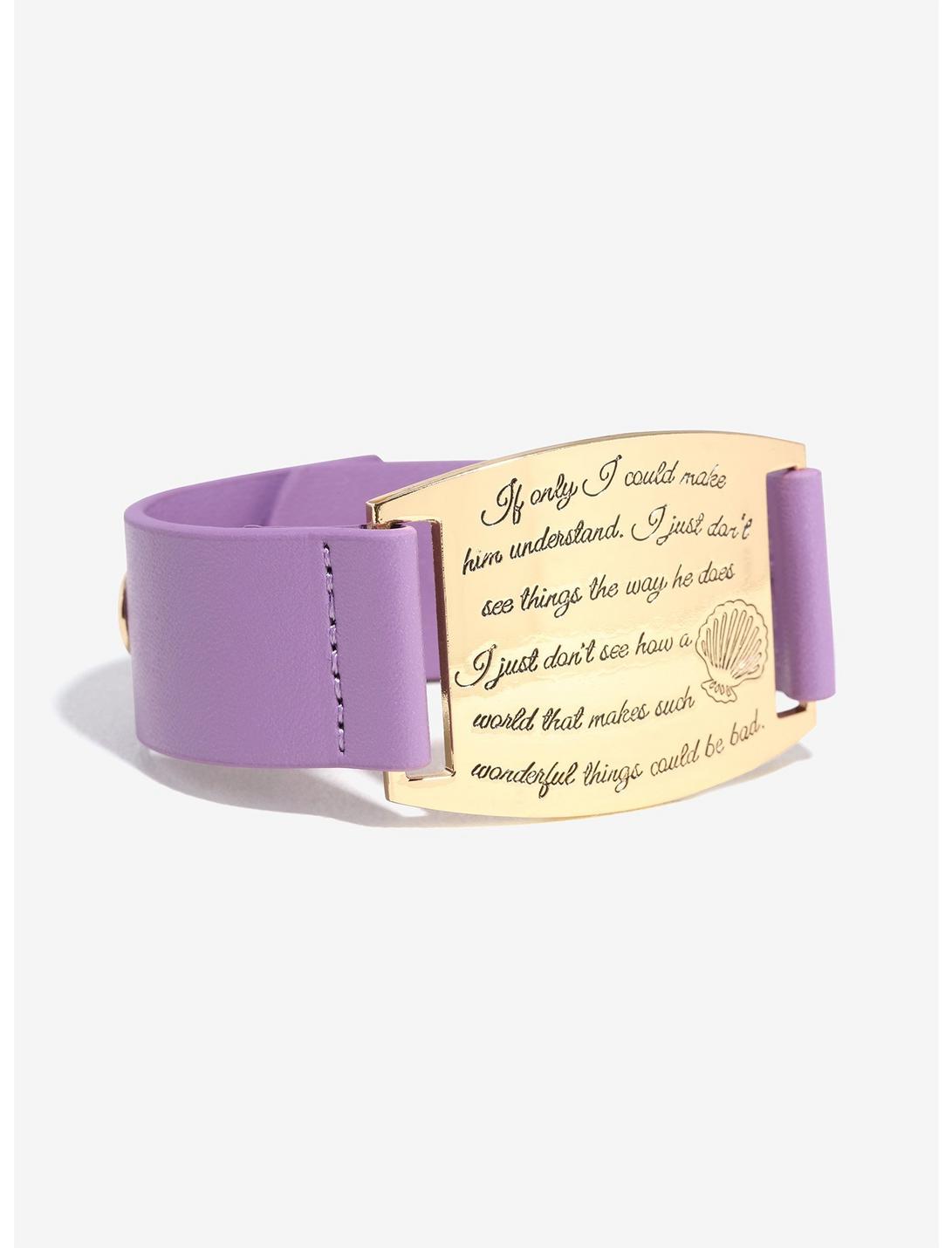 Plus Size Love And Madness Disney The Little Mermaid Quote Plate Cuff, , hi-res