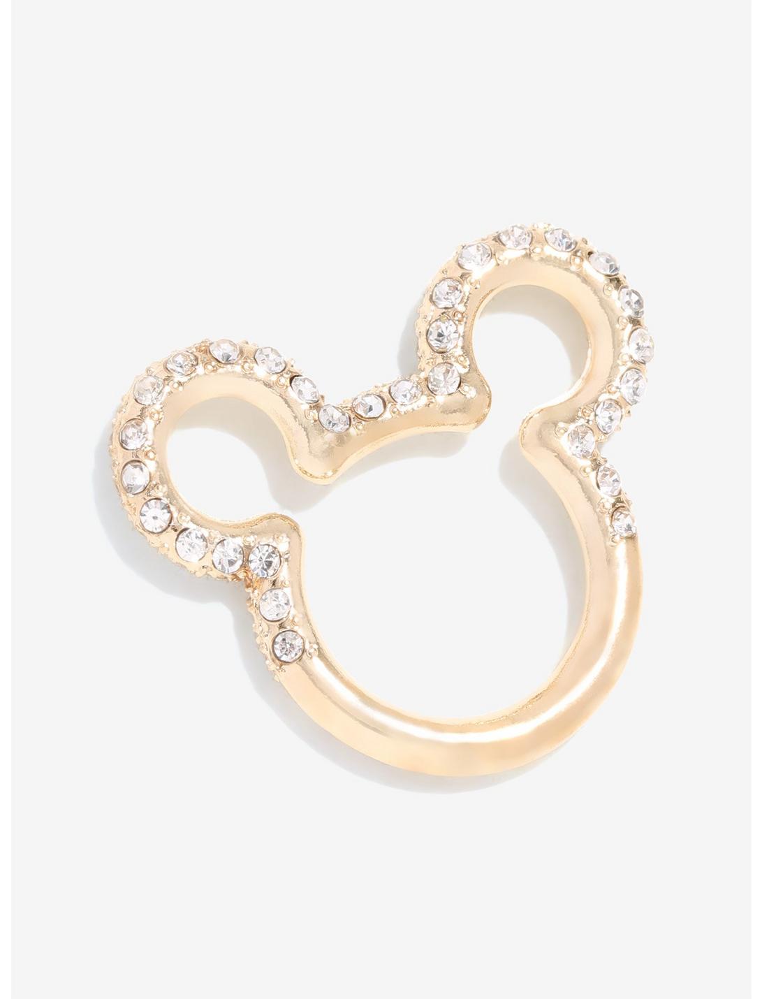 Disney Mickey Mouse Gold & Clear Gem Ring, MULTI, hi-res