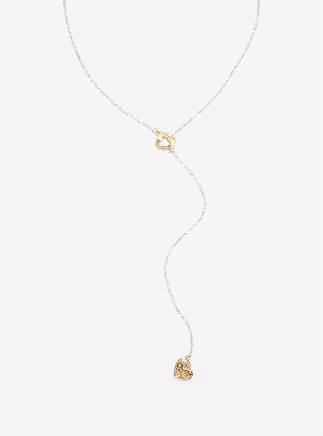 Love And Madness Alice Through The Looking Glass Heart & Hat Lariat Necklace, , hi-res