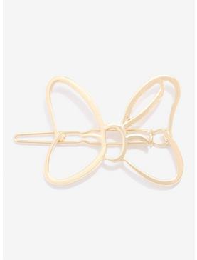 Disney Minnie Mouse Bow Gold Hair Clip, , hi-res