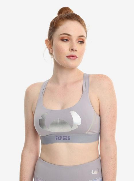 Disney Lilo & Stitch Hologram Low-Impact Sports Bra, GREY