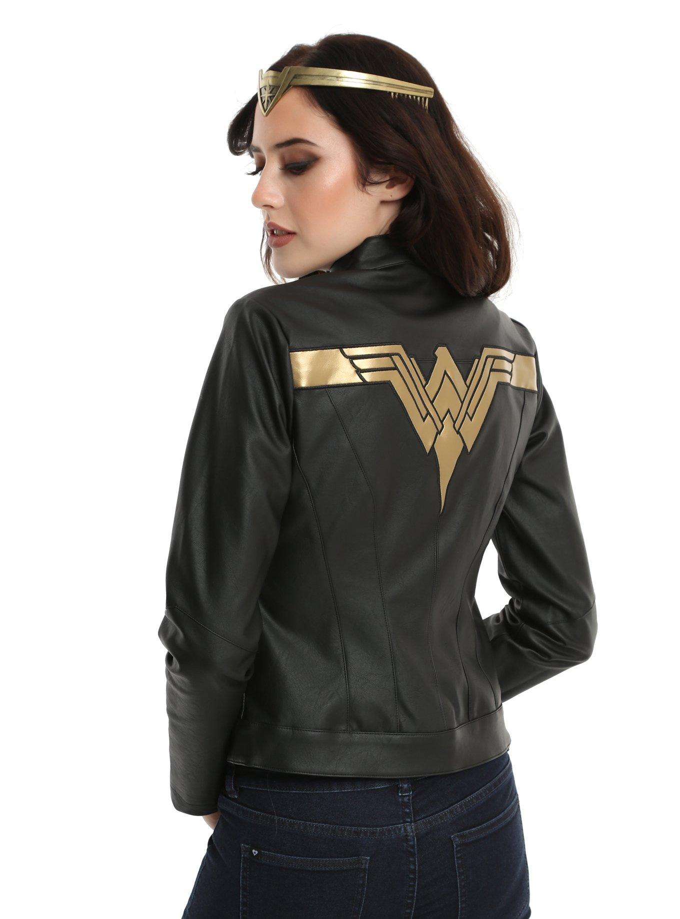 DC Comics Justice League Wonder Woman Faux Leather Jacket