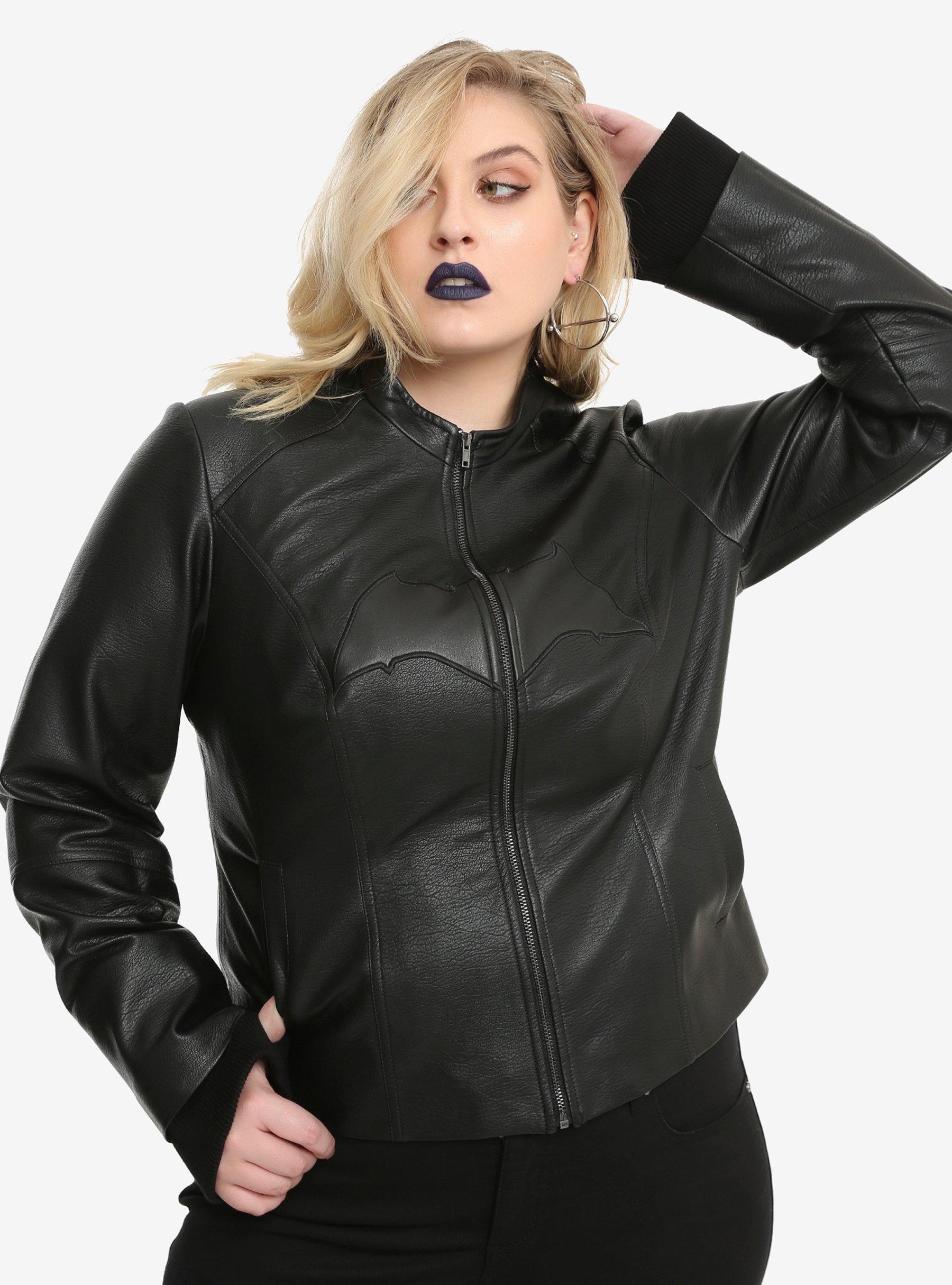 DC Comics Justice League Batman Faux Leather Girls Jacket Plus Size ...