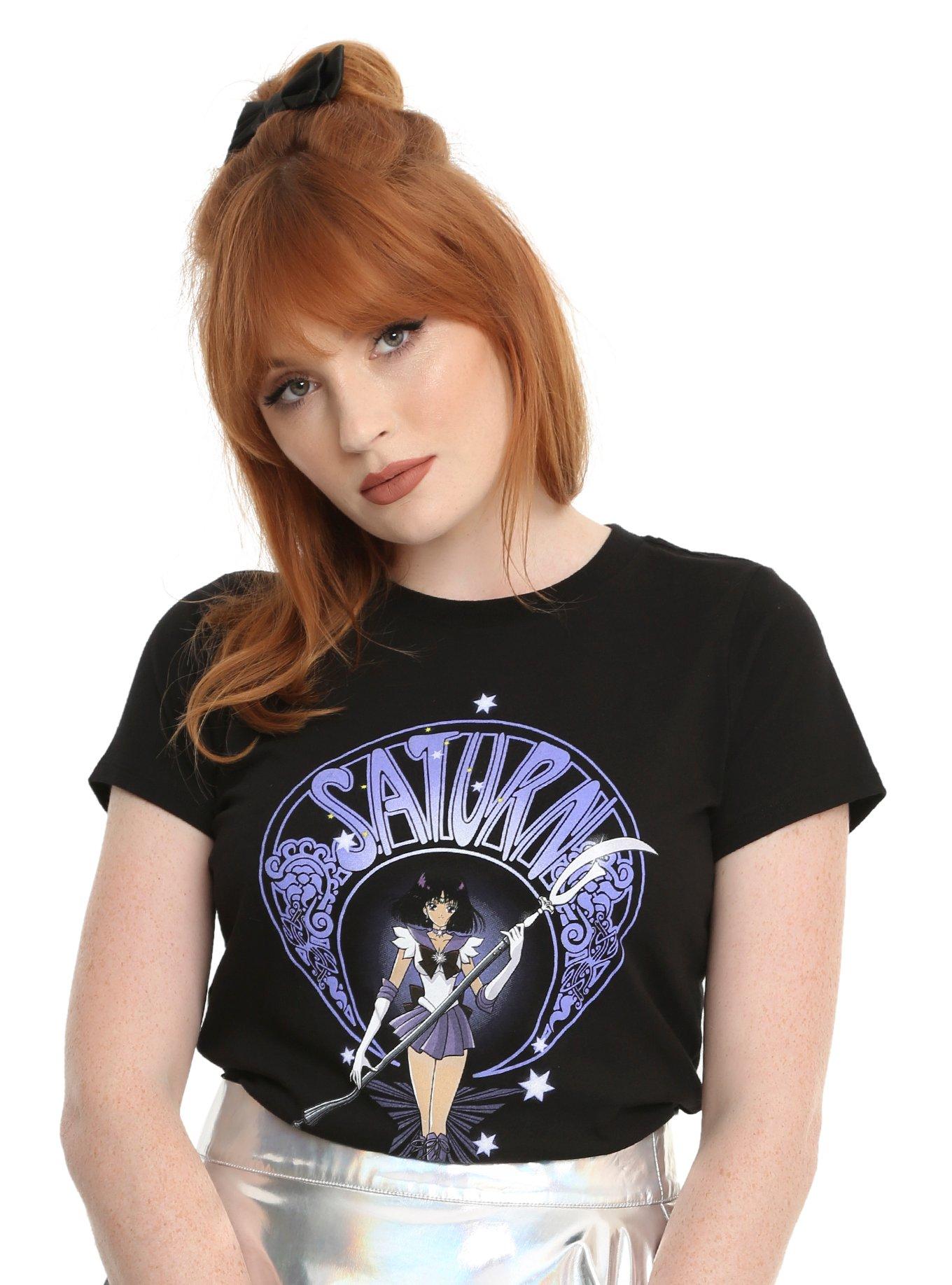 Sailor Moon Sailor Saturn Girls T-Shirt, BLACK, hi-res