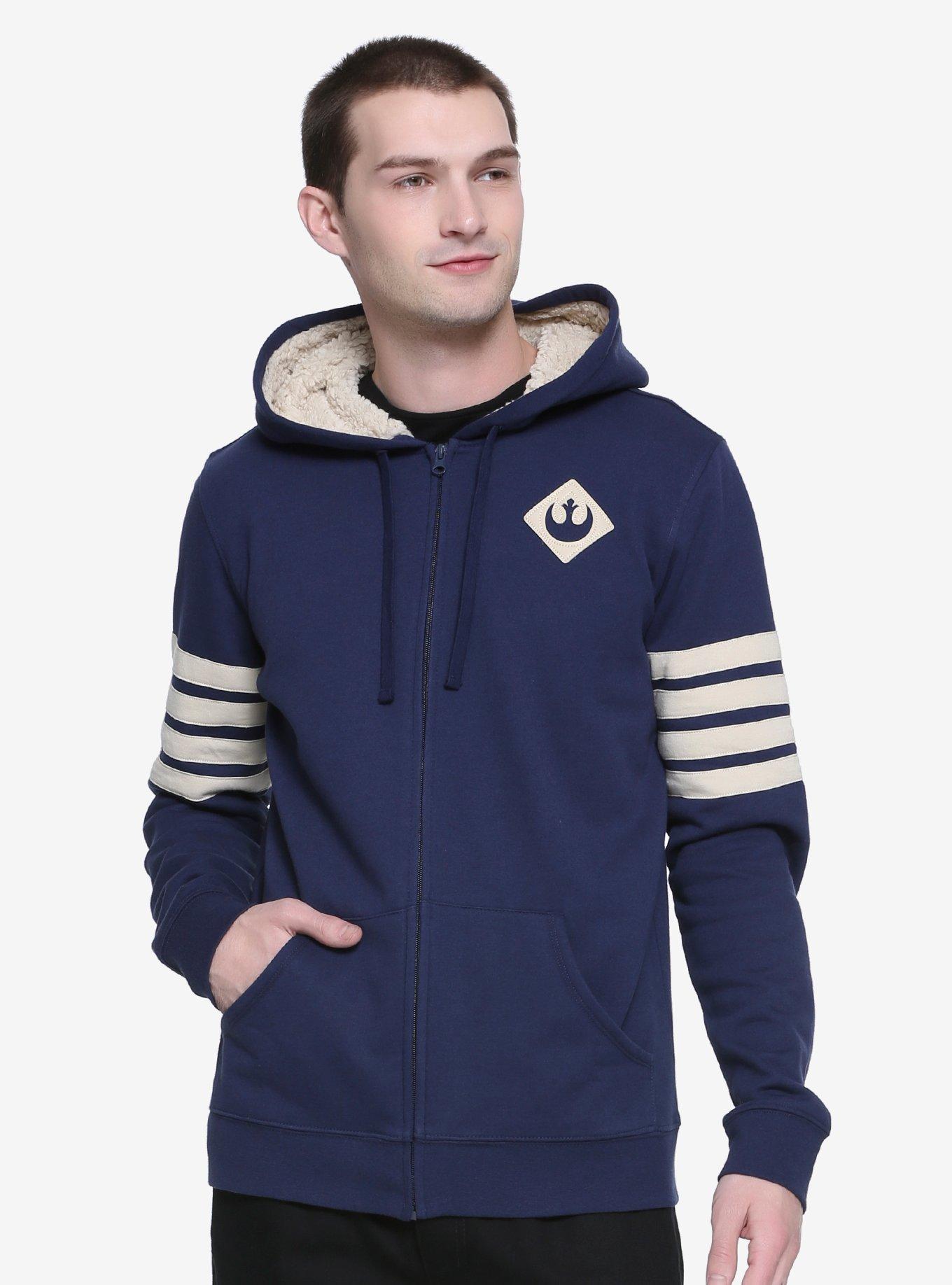 Star Wars Patch Hoodie - BoxLunch Exclusive, NAVY, hi-res