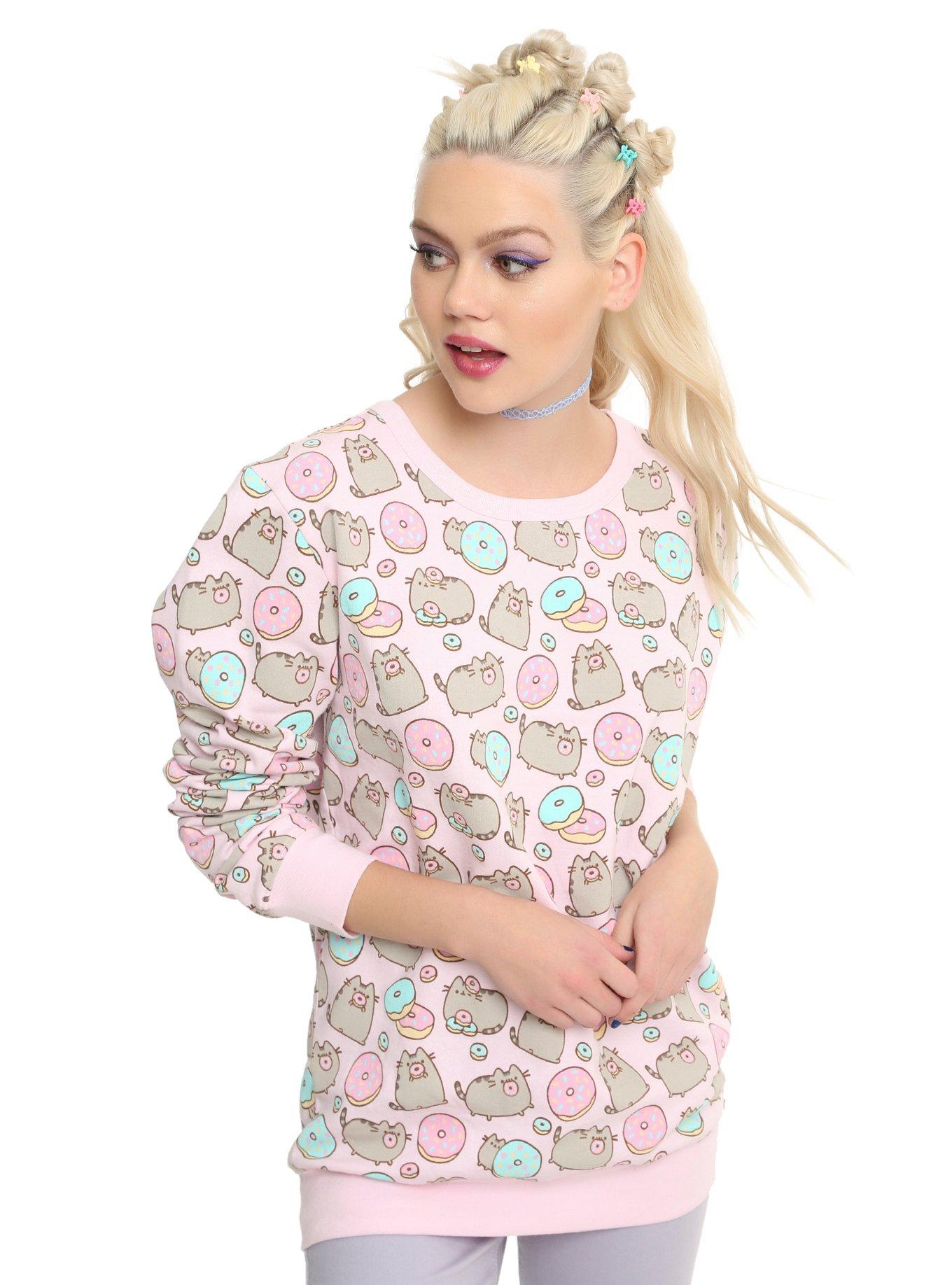 Pusheen Donut Girls Sweatshirt, MULTI, hi-res