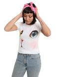 Jetoy Cat Face Girls T-Shirt, WHITE, hi-res