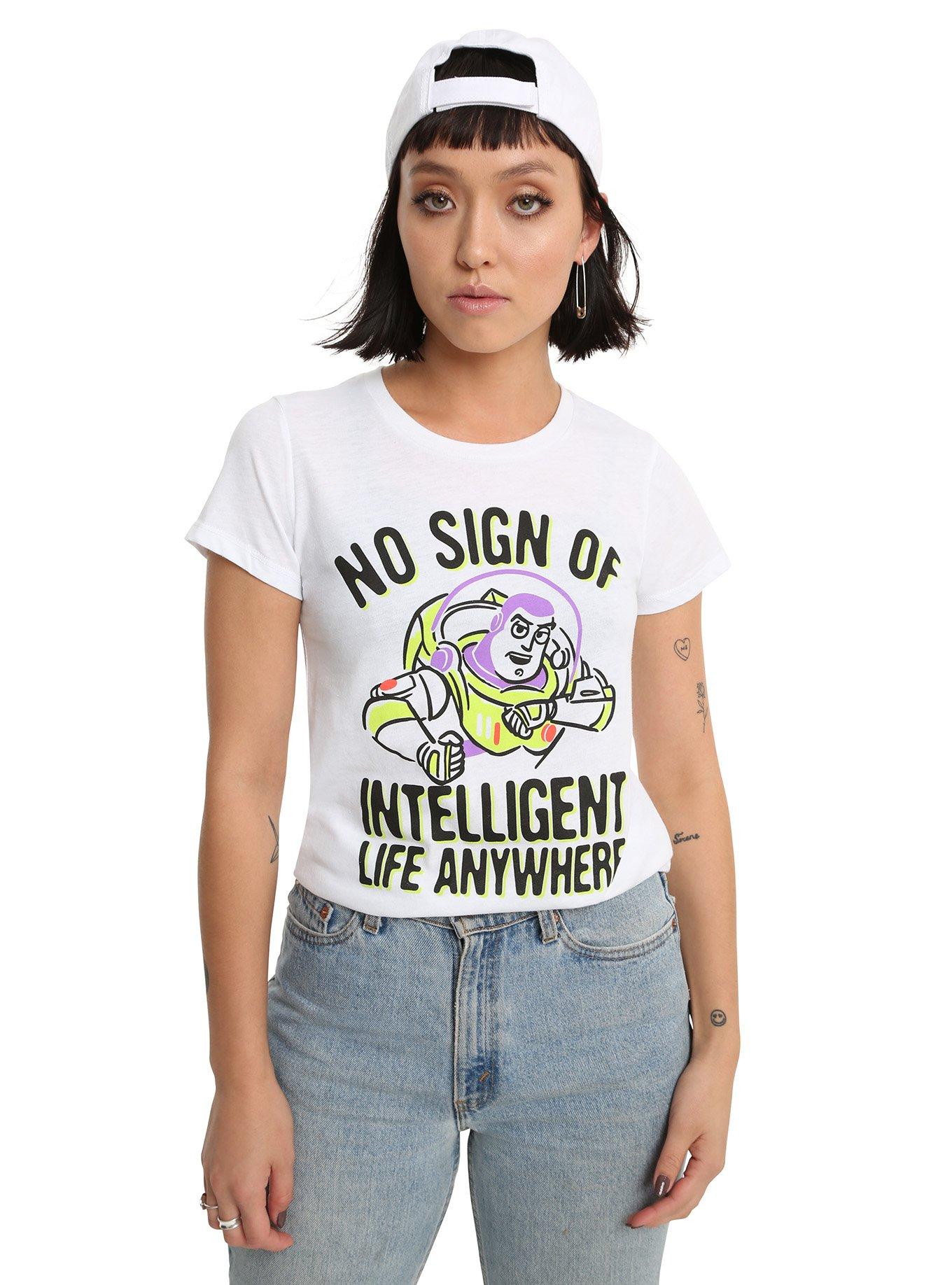 Disney Pixar Toy Story No Intelligent Life Girls T-Shirt, WHITE, hi-res
