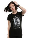 Pirates Of The Caribbean Jack Sparrow Wanted Poster Girls T-Shirt, BLACK, hi-res