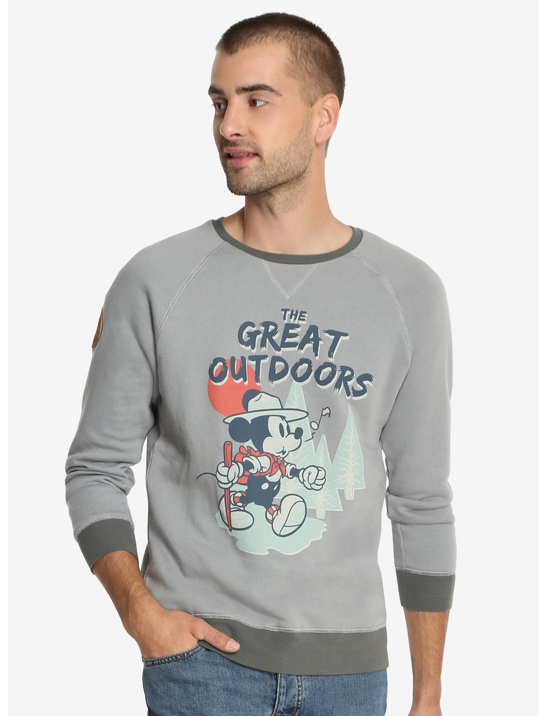 Disney Mickey Mouse Hike Sweatshirt - BoxLunch Exclusive, HEATHER GREY, hi-res