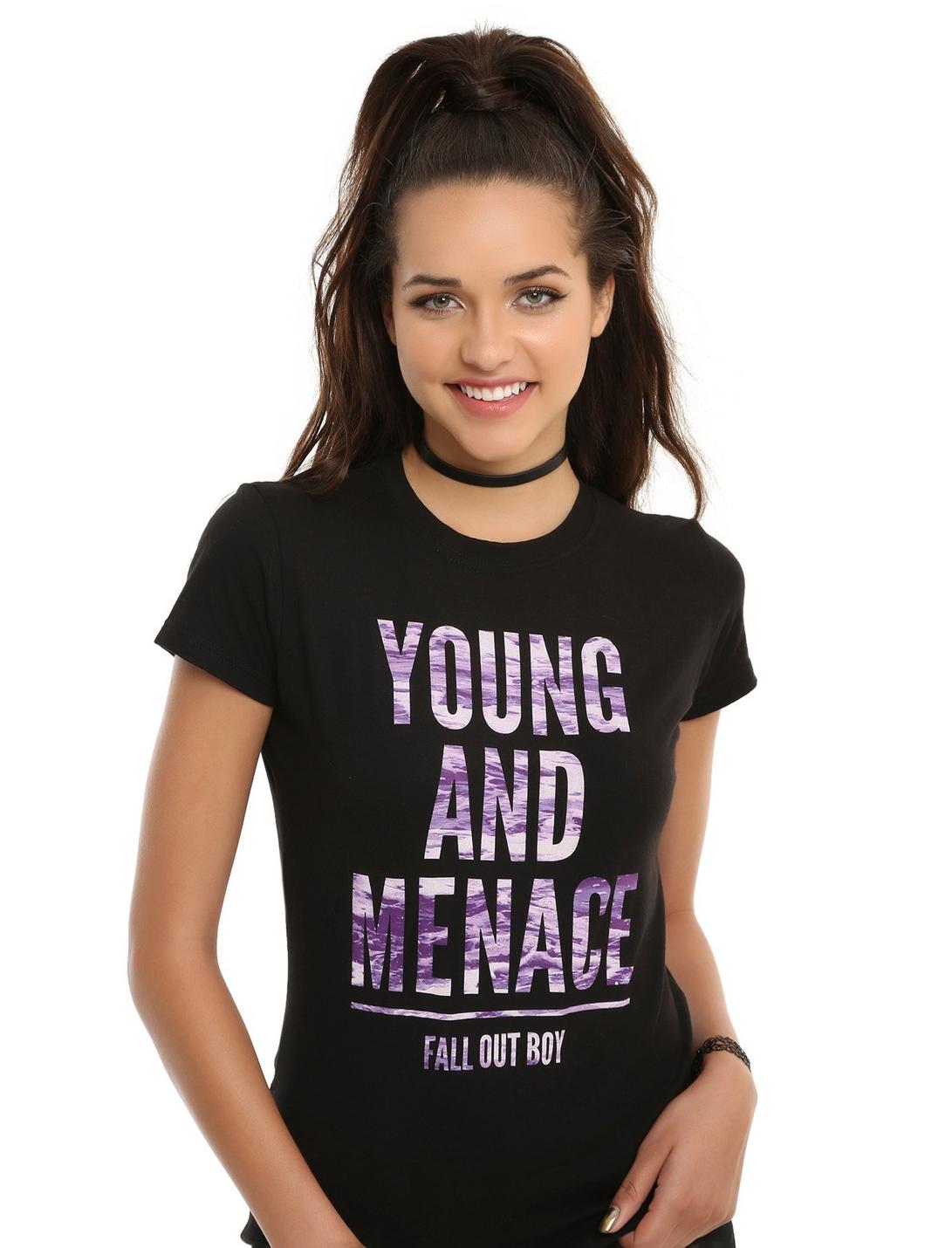 Fall Out Boy Young And Menace Girls T-Shirt, BLACK, hi-res