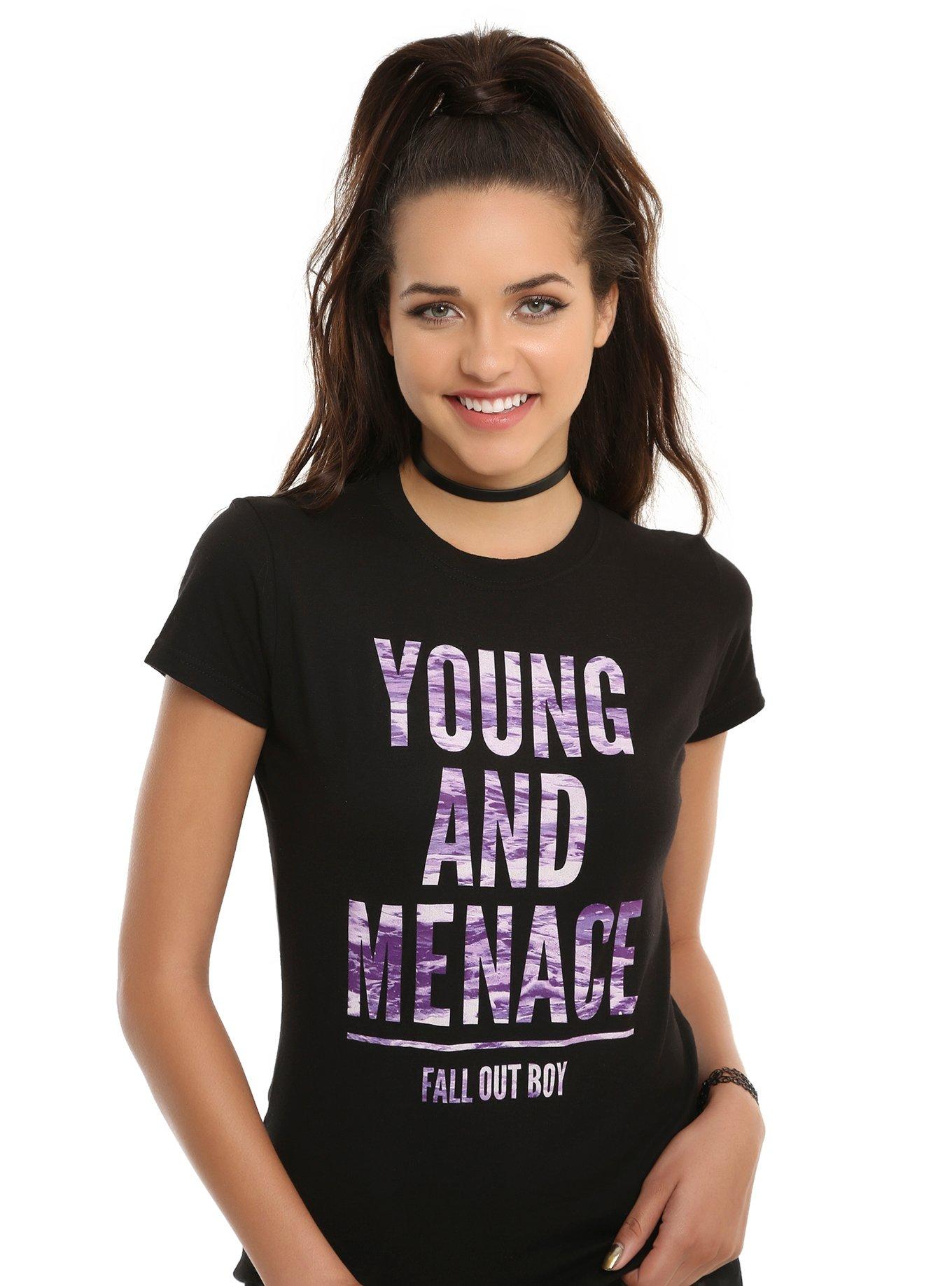 Fall Out Boy Young And Menace Girls T-Shirt, BLACK, hi-res