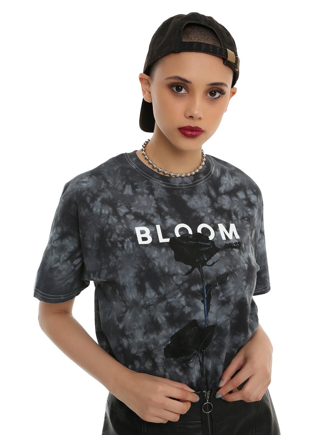 Machine Gun Kelly Bloom Tie Dye Cropped T-Shirt, BLACK, hi-res