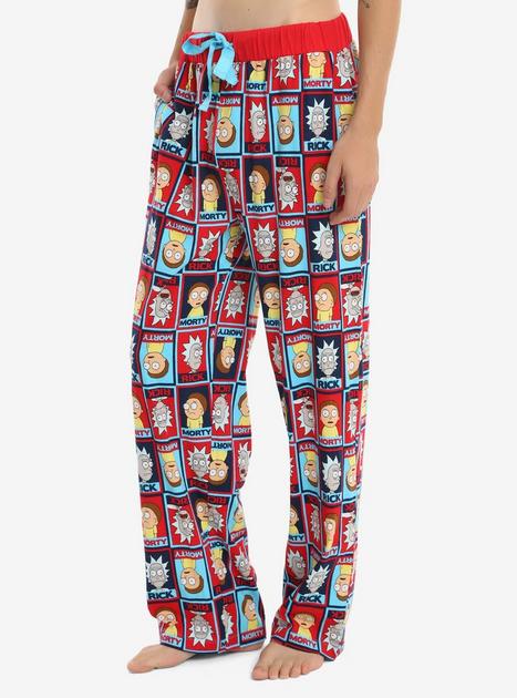 Rick And Morty Faces Print Guys Pajama Pants | Hot Topic